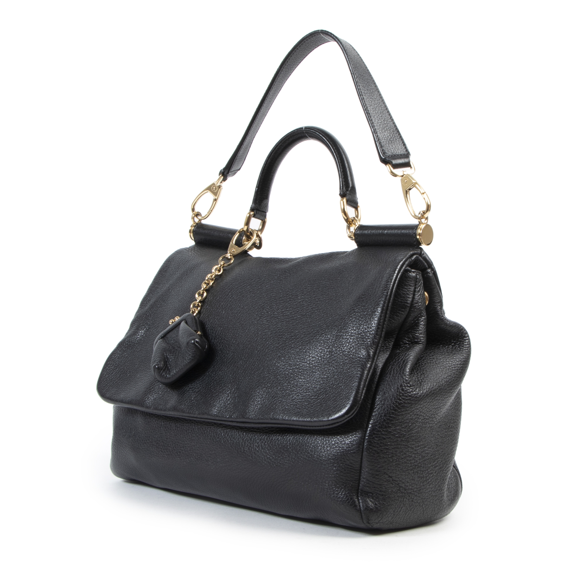 【送料&関税込】Dolce & Gabbana Black Leather Bag DG leather tote bag in black - Dolce Gabbana | Mytheresa