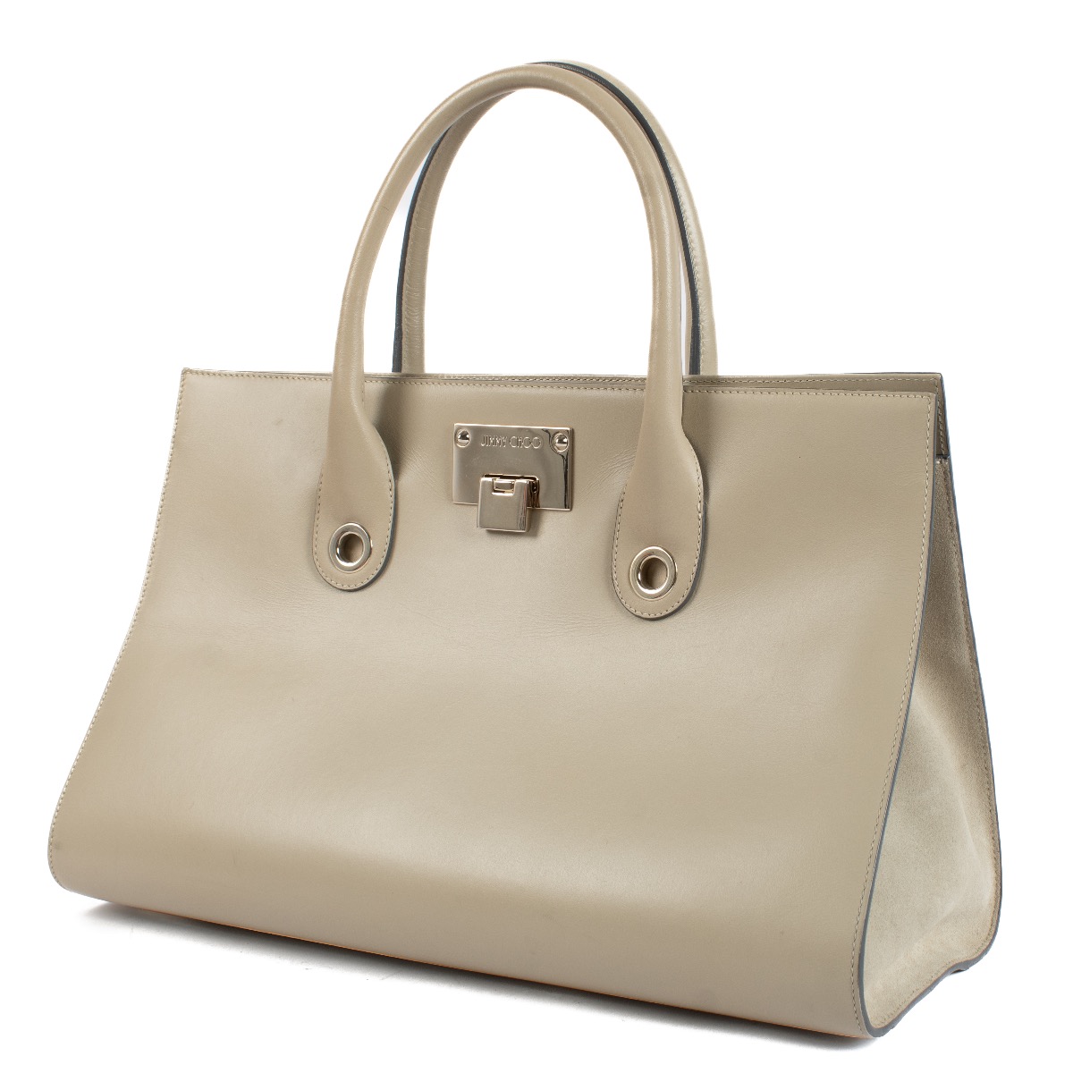 Jimmy Choo Beige Leather Riley Tote Bag ○ Labellov ○ Buy and
