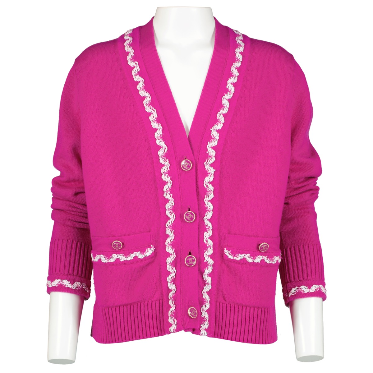 Cardigan Chanel Pink size 34 FR in Cotton - 35719143