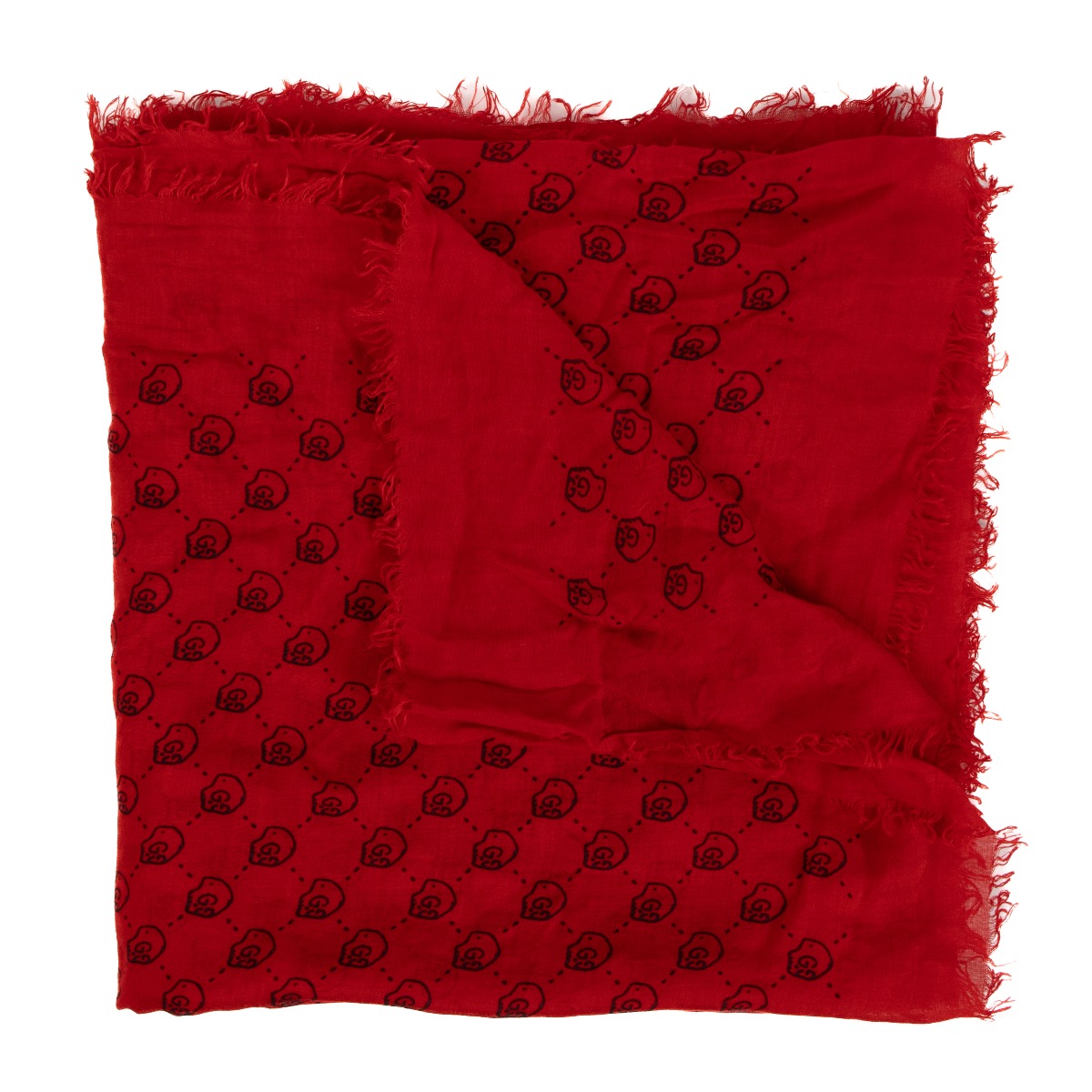 スカーフ GUCCI RED SILK SCARVES Authentic Gucci 100% Silk Scarf Red White Web Stripe 90cm GG