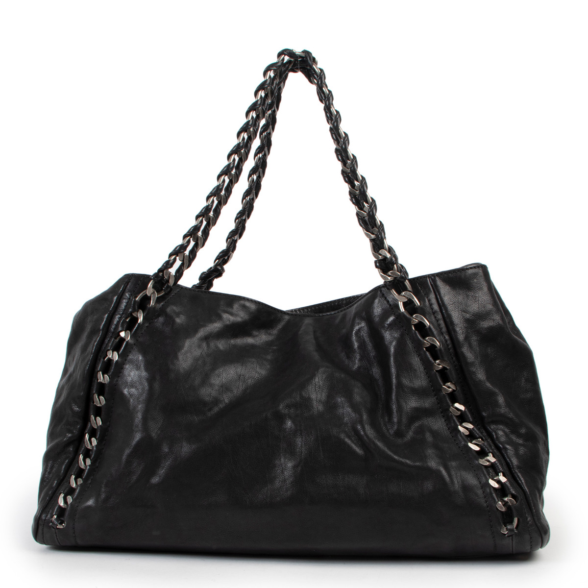 Chanel Black Modern Chain Shoulder Bag Labellov Buy and Sell Authentic Luxury