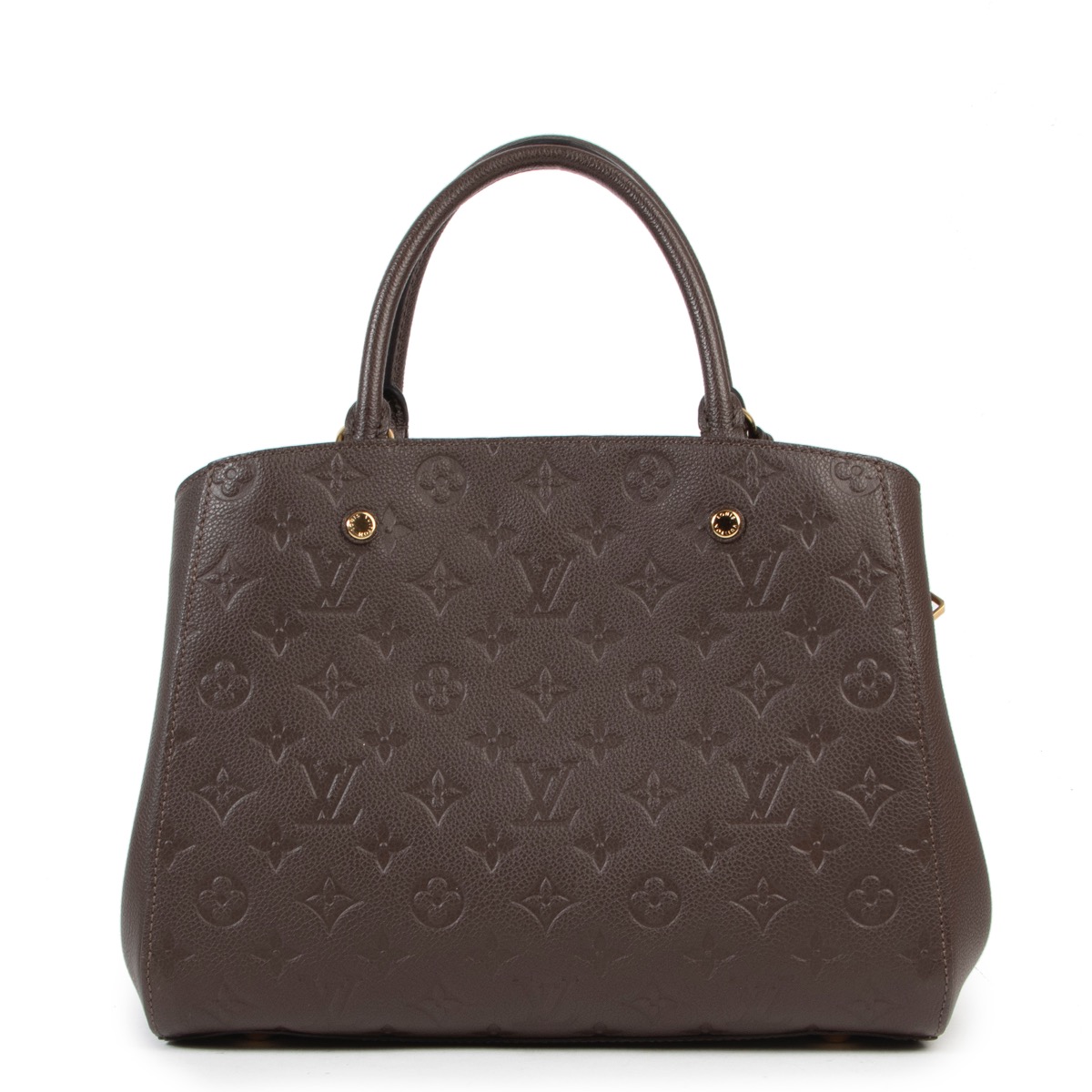 LOUIS VUITTON Montaigne MM M41056 Brown Good Condition! W/Box