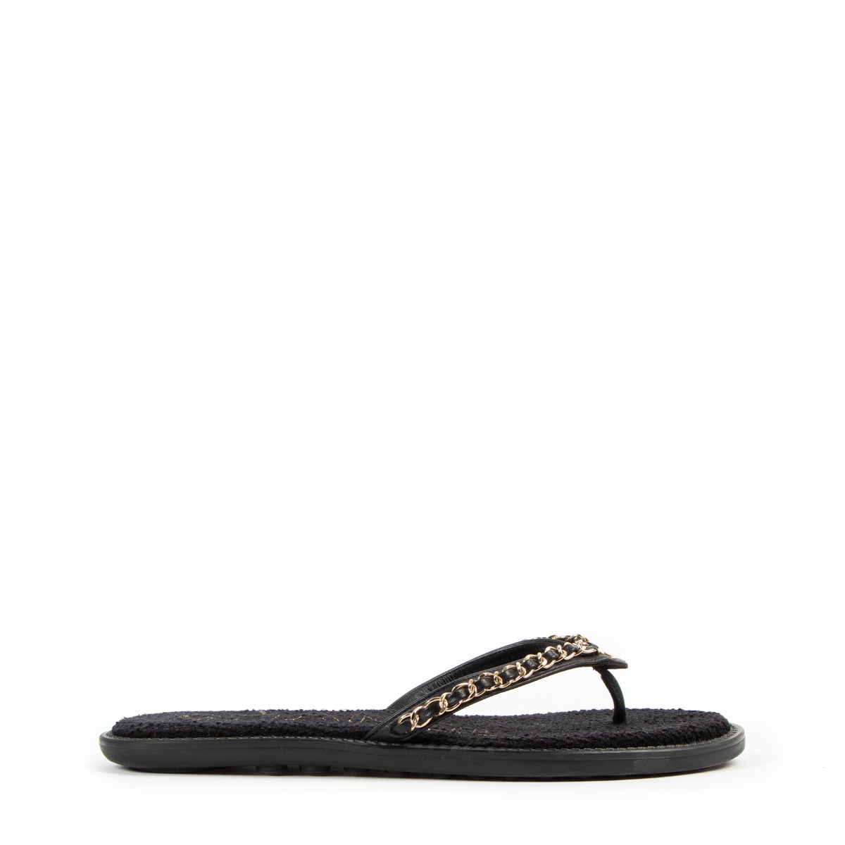 Chanel black chain clearance sandals