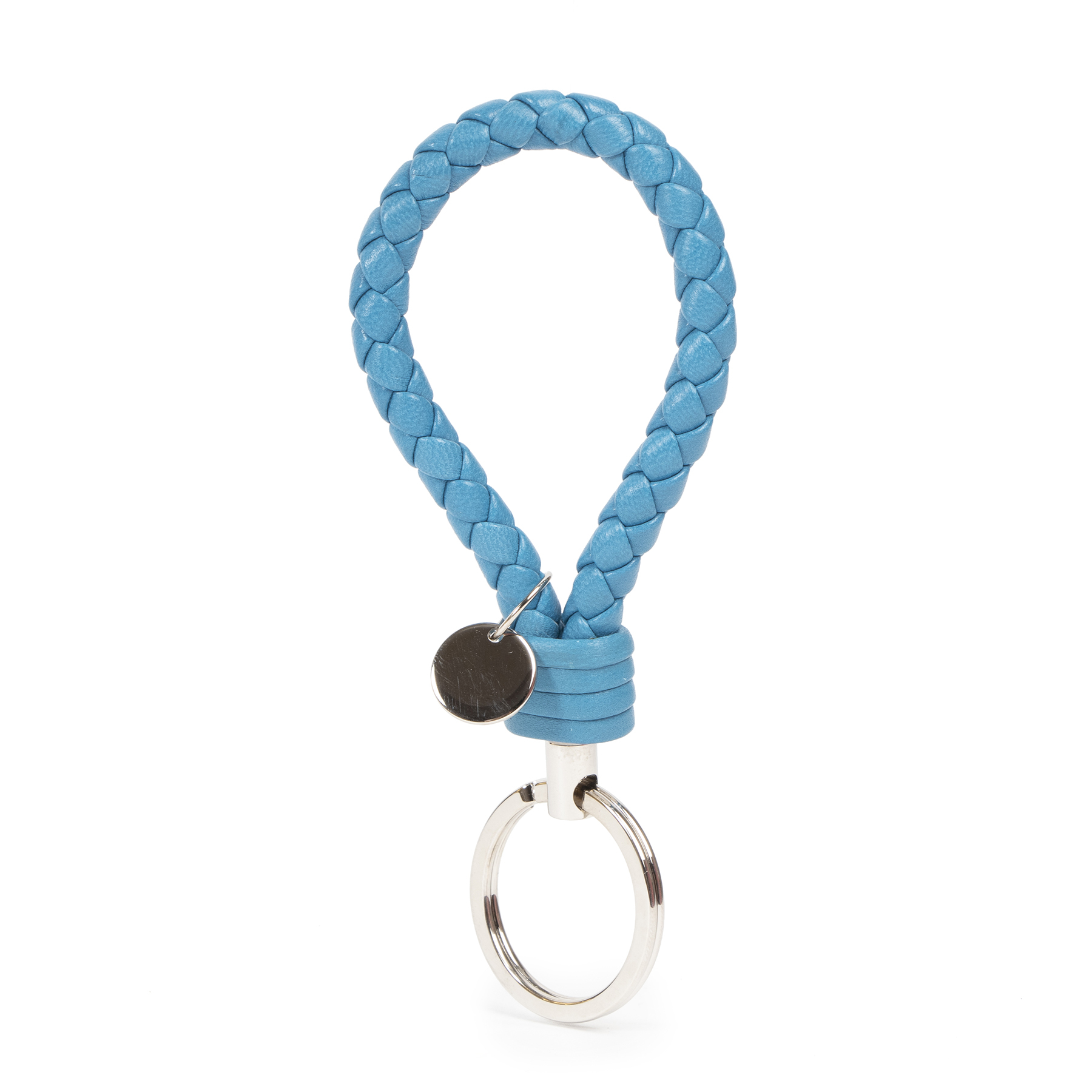 Bottega Veneta Blue Leather Key Ring ○ Labellov ○ Buy and