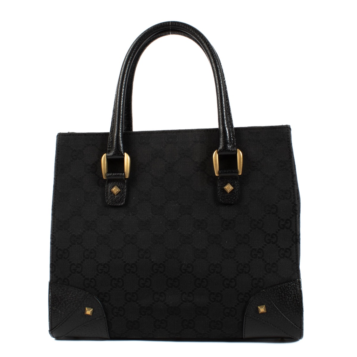 バッグ GUCCI GG MONOGRAM CANVAS NYLON TOTE BAG Gucci Black GG Canvas Tote Bag ○ Labellov ○ Buy and Sell