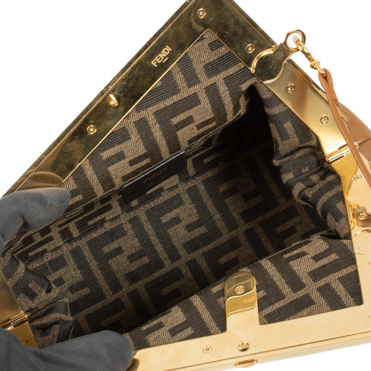 Fendi First Petit Brown Leather ○ Labellov ○ Buy and Sell