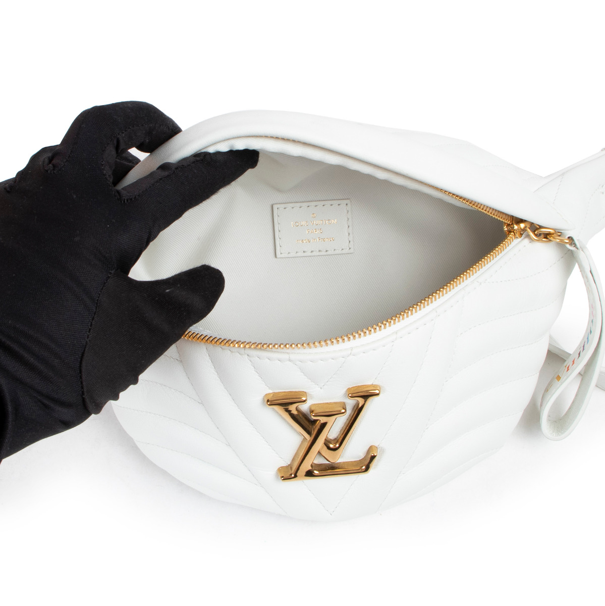 FWRD Renew Louis Vuitton New Wave Bumbag Belt Bag in White