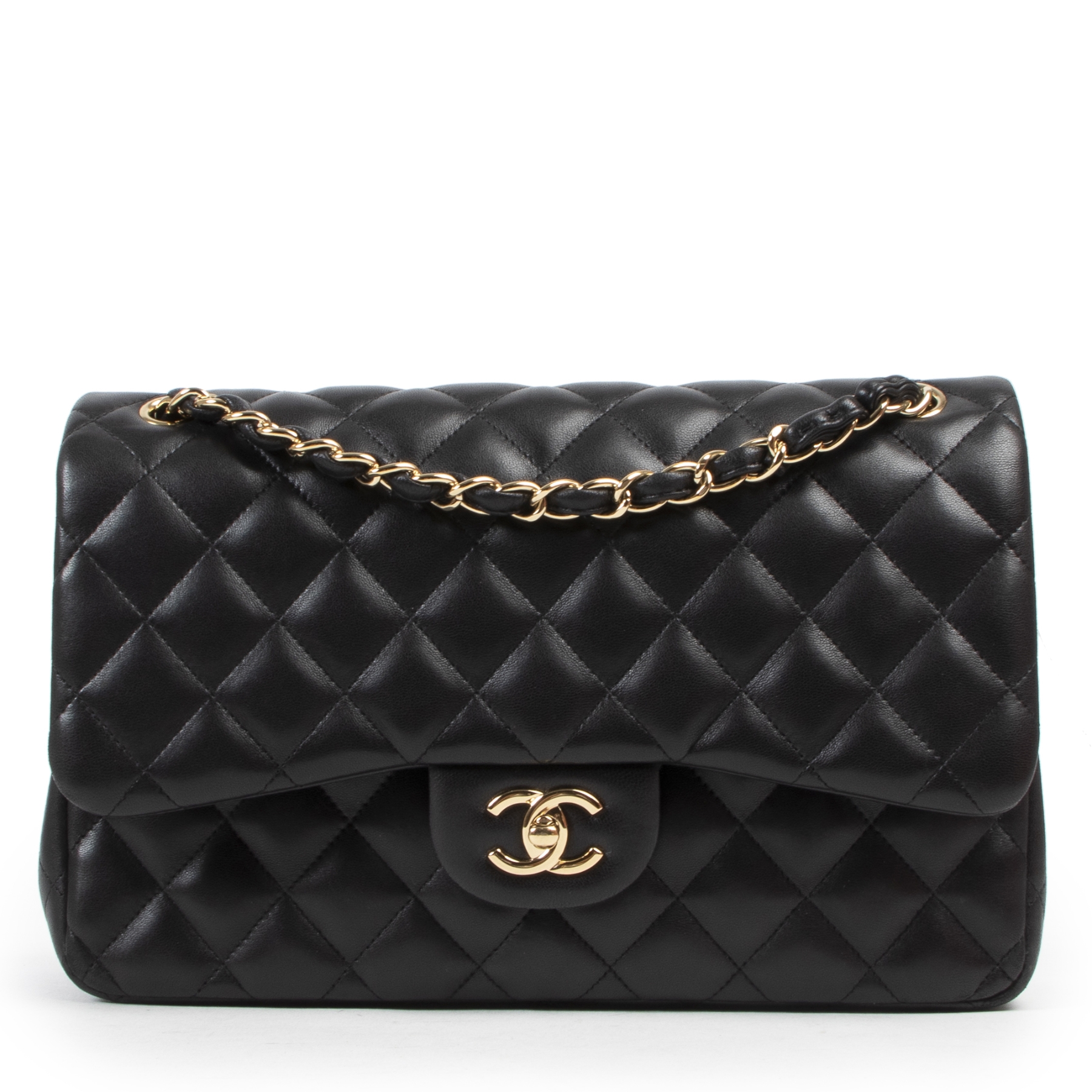 Chanel Jumbo Classic Flap Bag Black Lambskin GHW Labellov Buy and Sell  Authentic Luxury