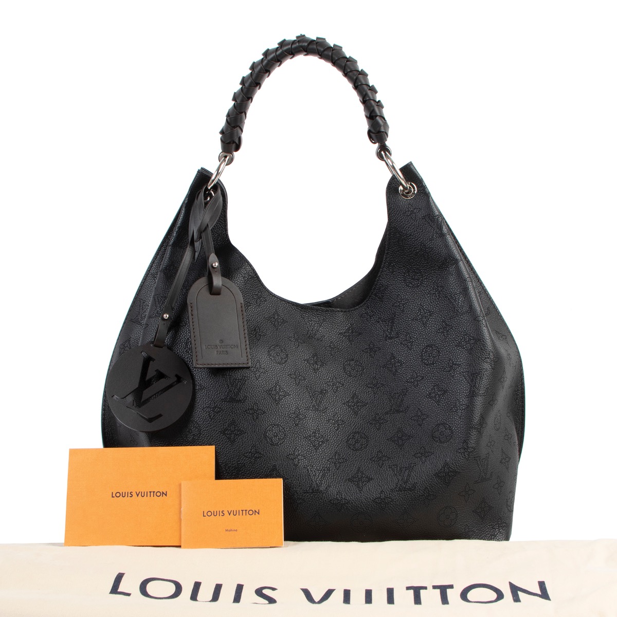 Louis vuitton hobo bag black store