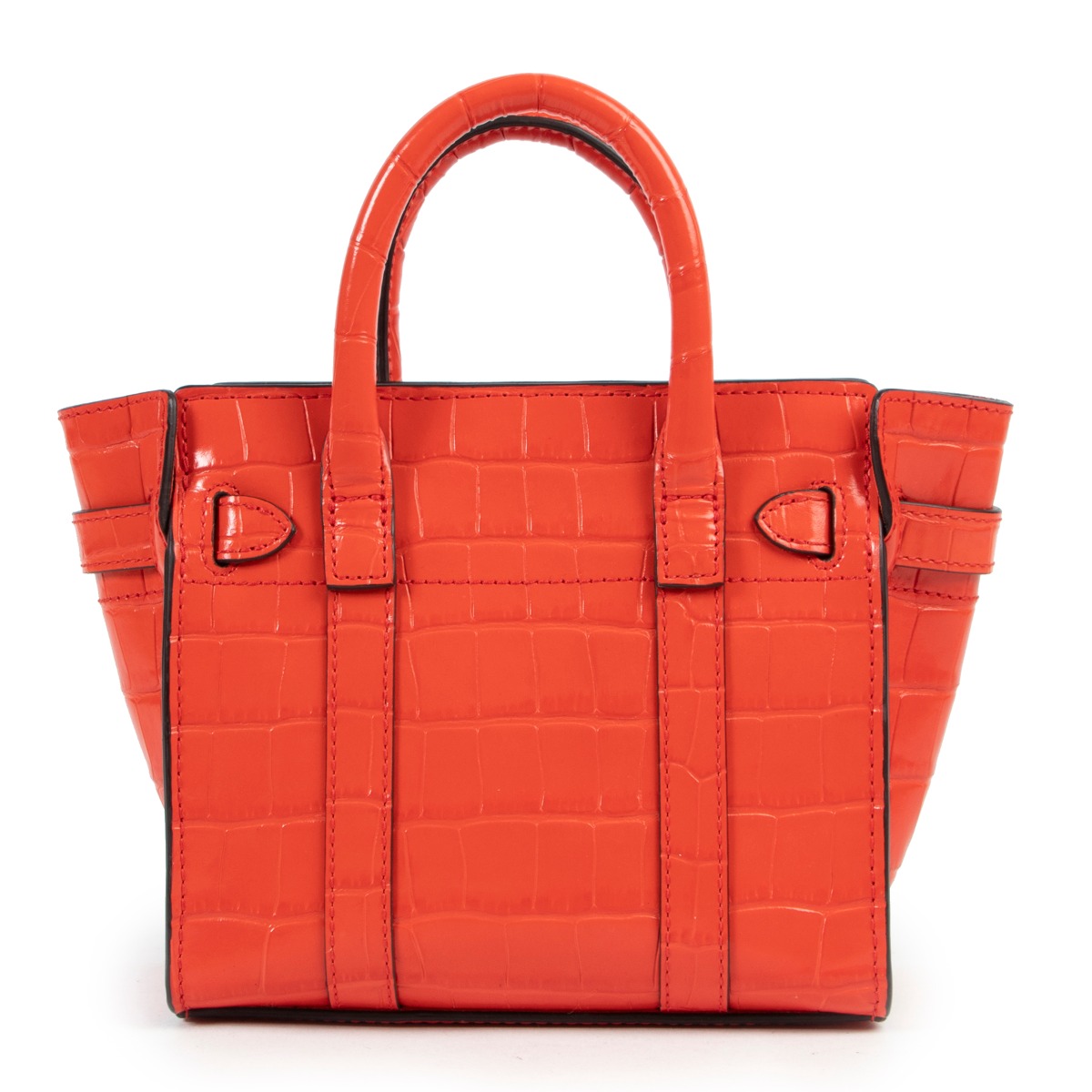 Mulberry Micro Zipped Bayswater Hibiscus Red Croc Print Mulberry Micro Zipped Bayswater Hibiscus Red Croc Print