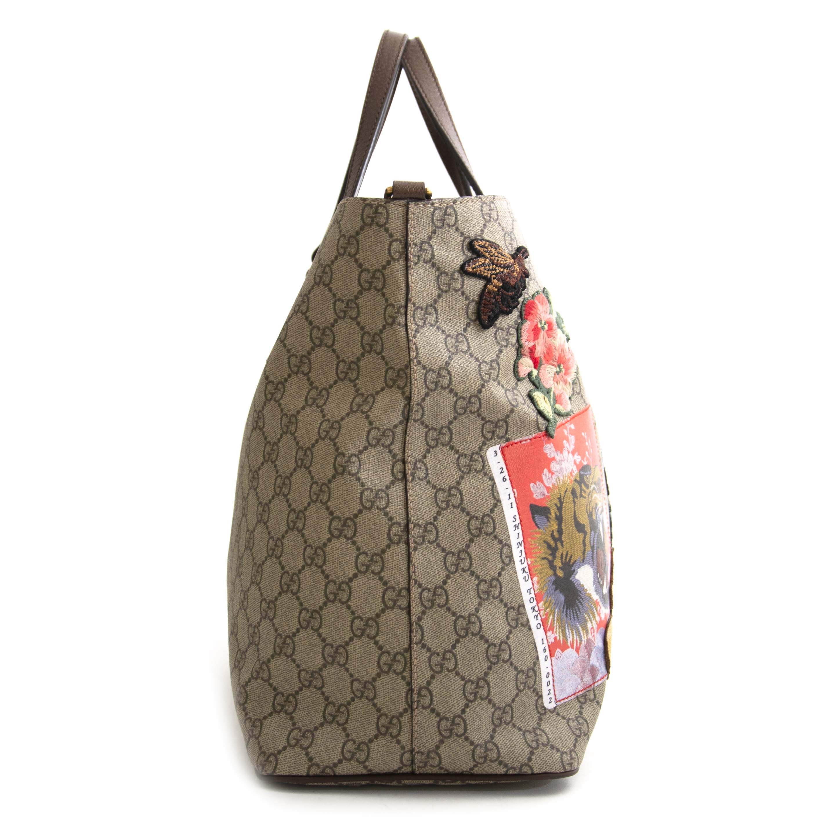 Gucci Courrier Soft GG Supreme Tote Shopper Bag ○ Labellov ○ Buy