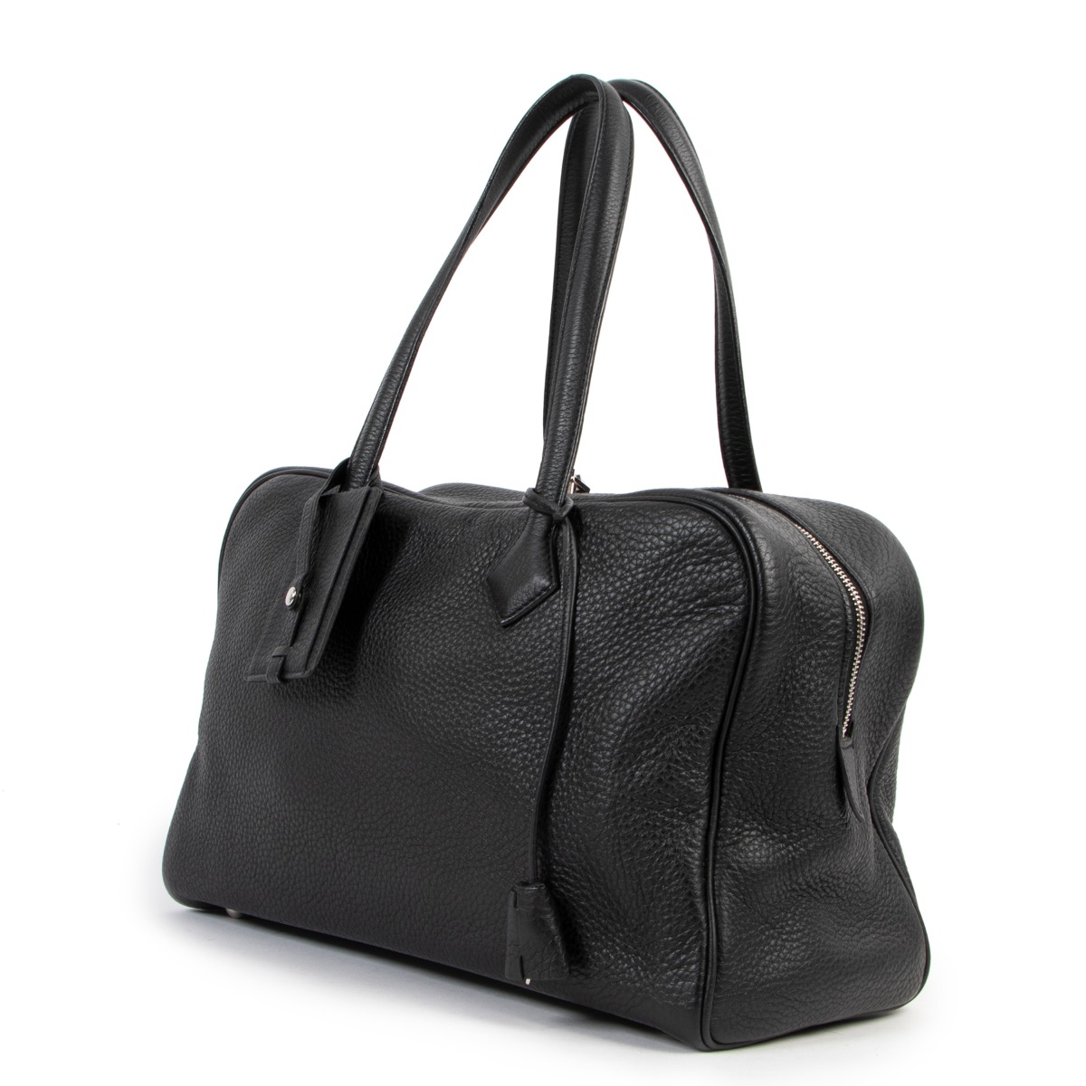 Hermès Black Fourre-Tout Victoria II 35 Leather Shoulder Bag