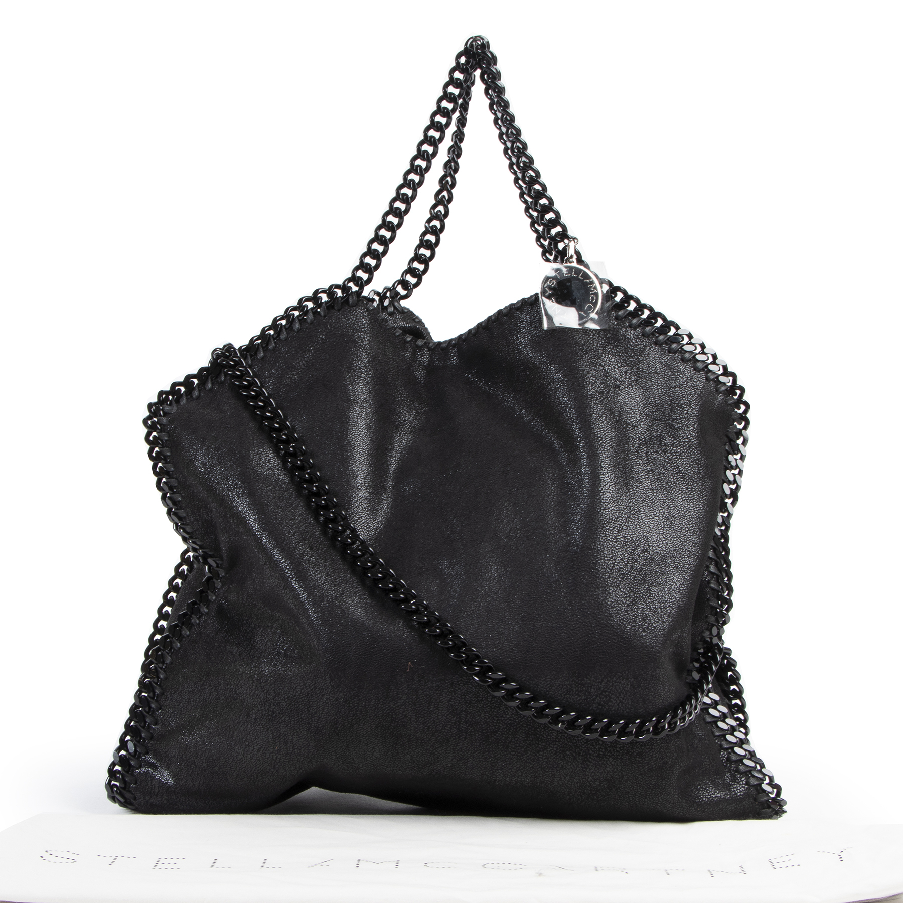 VIP価格.Stella McCartney Falabella Tote bag 関税送料込 Stella McCartney // Black Vegan Leather Falabella Tote Bag