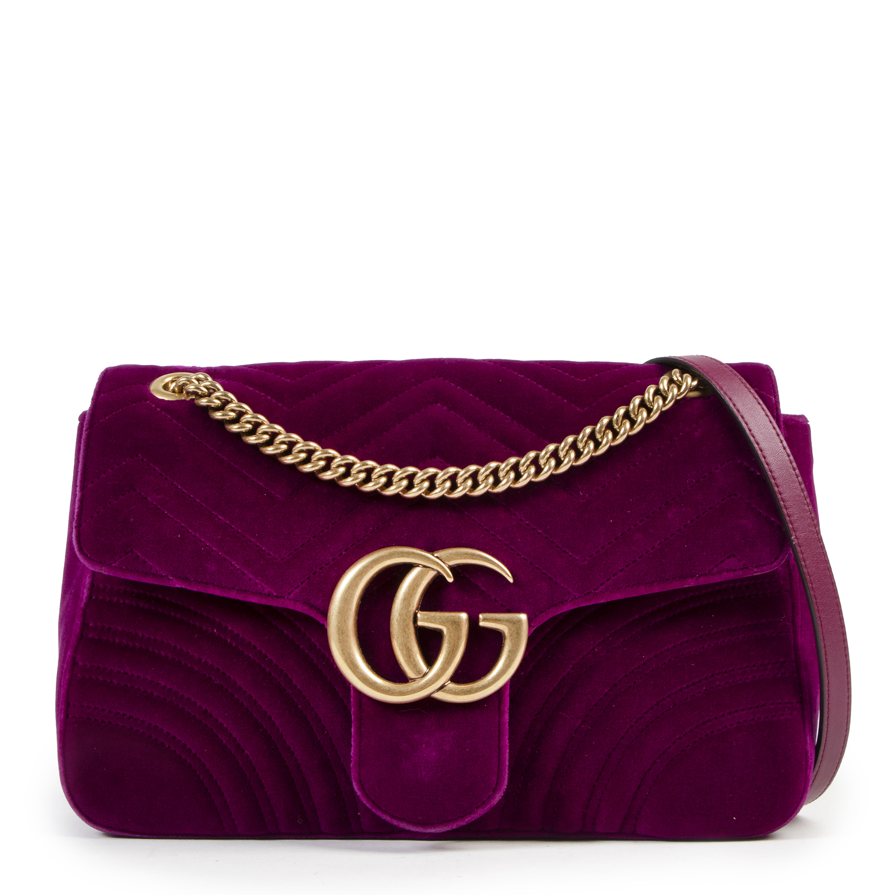 Gucci marmont velvet bag medium top