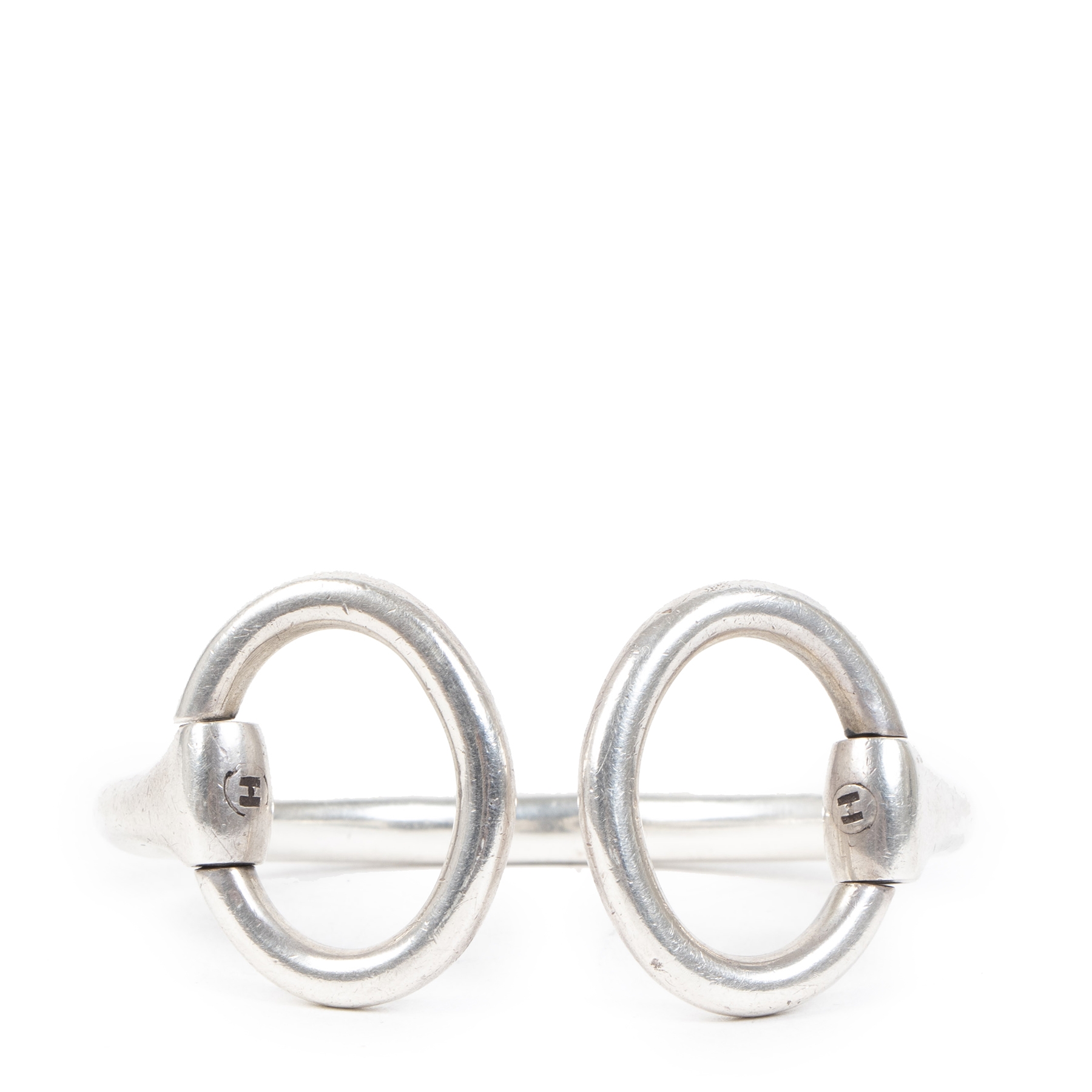 Hermès Sterling Silver Horsebit Nausicaa Bracelet