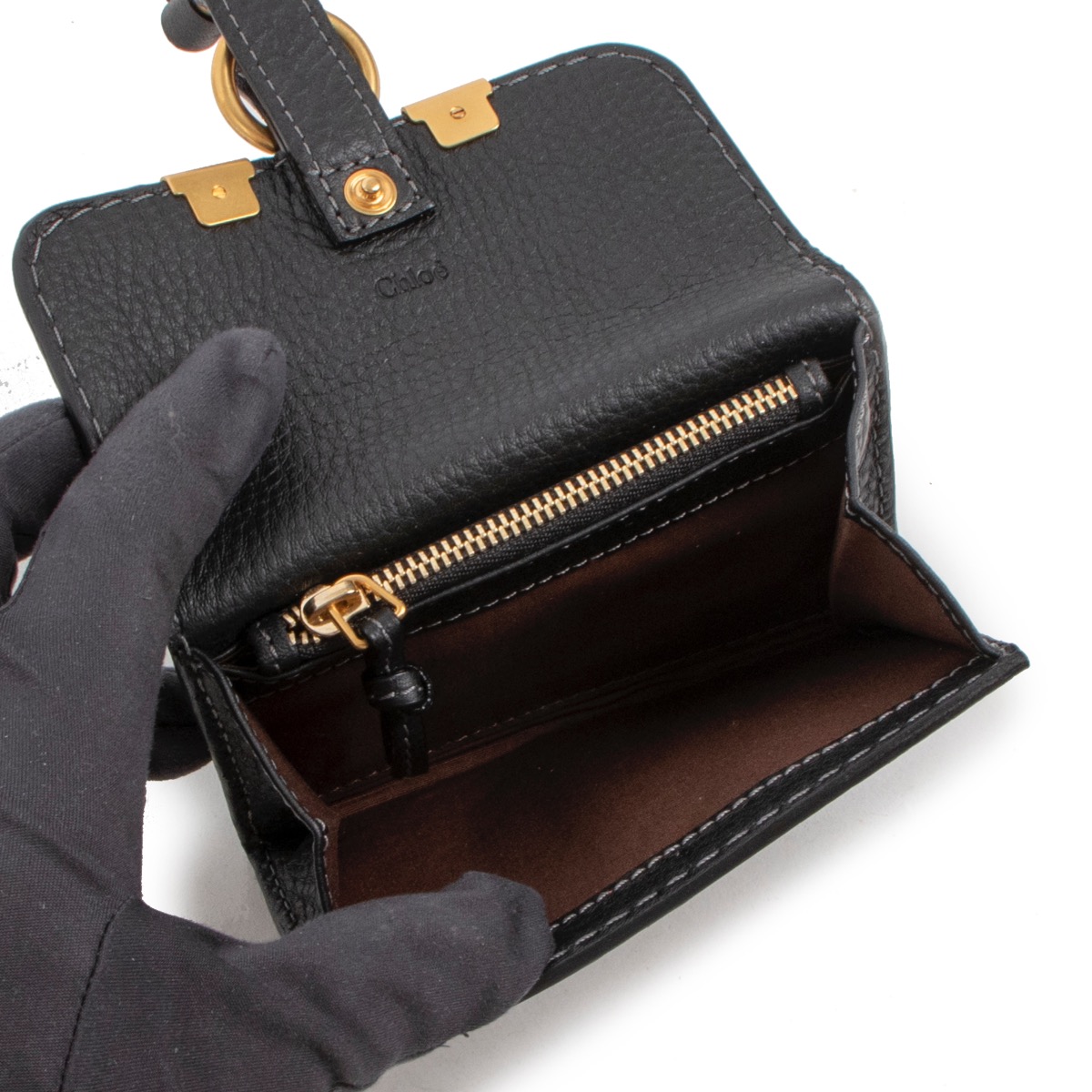 Chloé Black Leather Marcie Wallet ○ Labellov ○ Buy and
