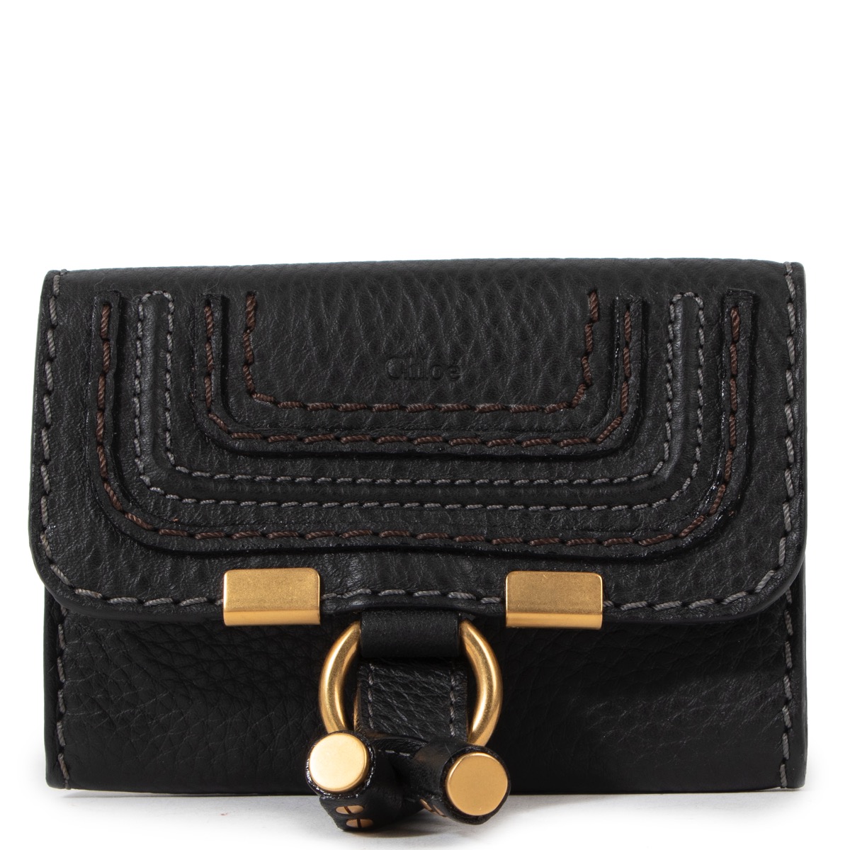 Chloé Black Leather Marcie Wallet ○ Labellov ○ Buy and