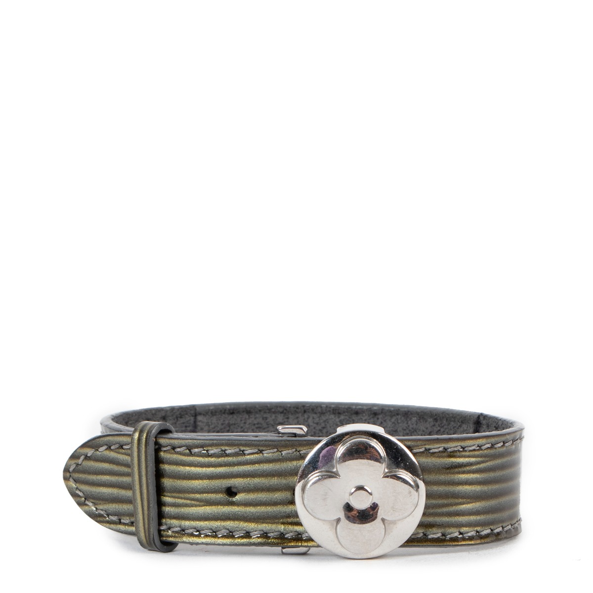 Leather bracelet Louis Vuitton Green in Leather - 29318023