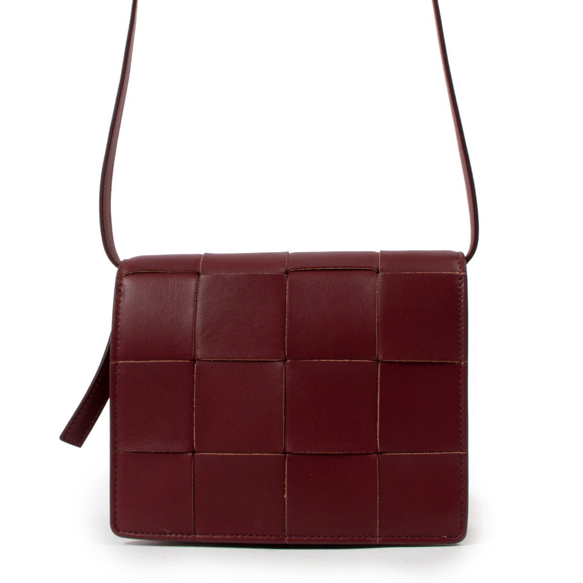 Bottega Veneta Bordeaux Cassette Mini Crossbody Bag