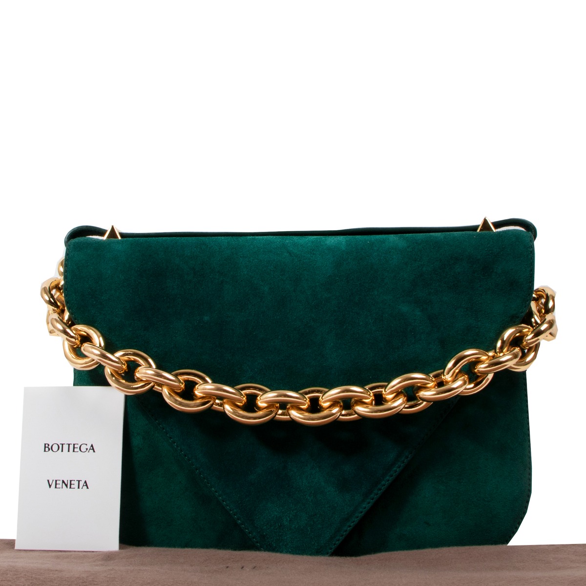 Bottega veneta green cheap clutch