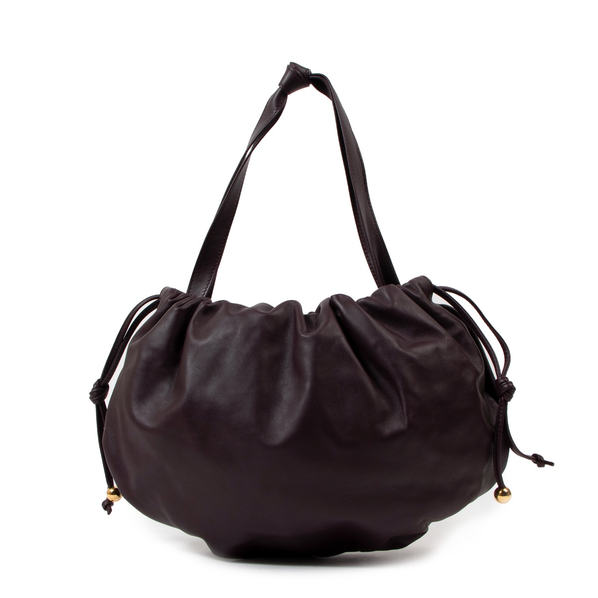 Bottega Veneta Medium Bulb Grape Leather Bag Labellov Buy