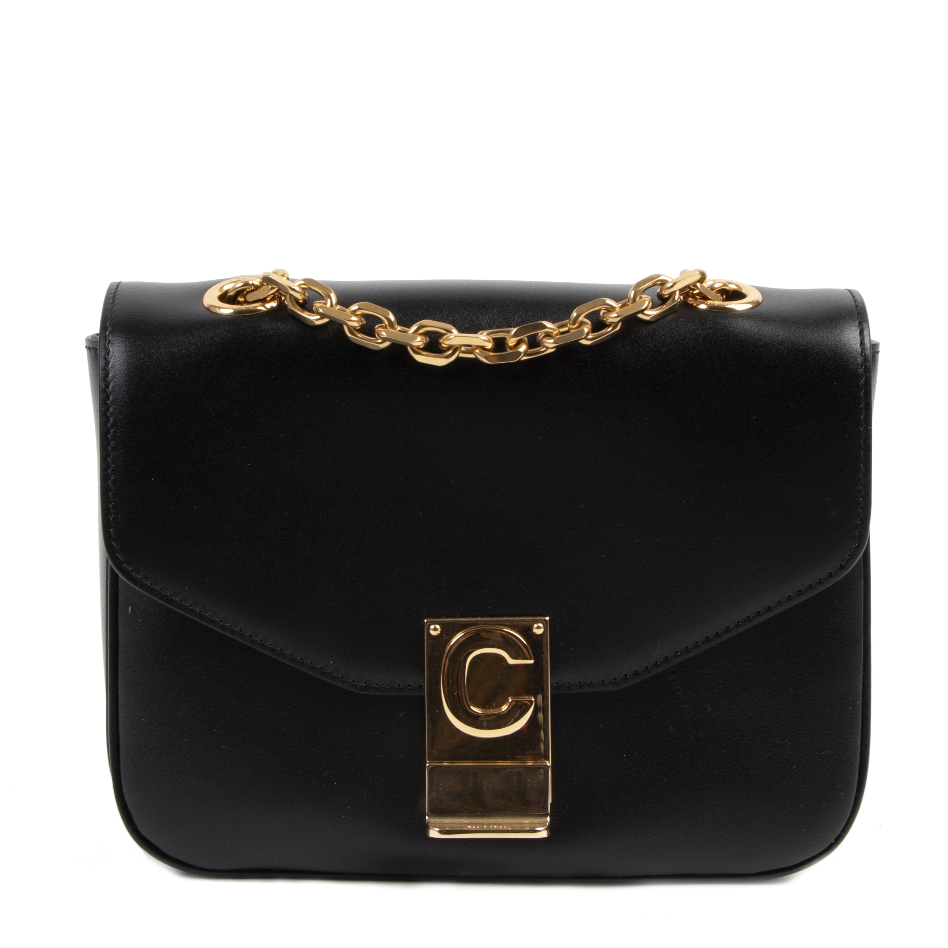 Celine Black Boxcalf Small C bag Labellov Buy and Sell