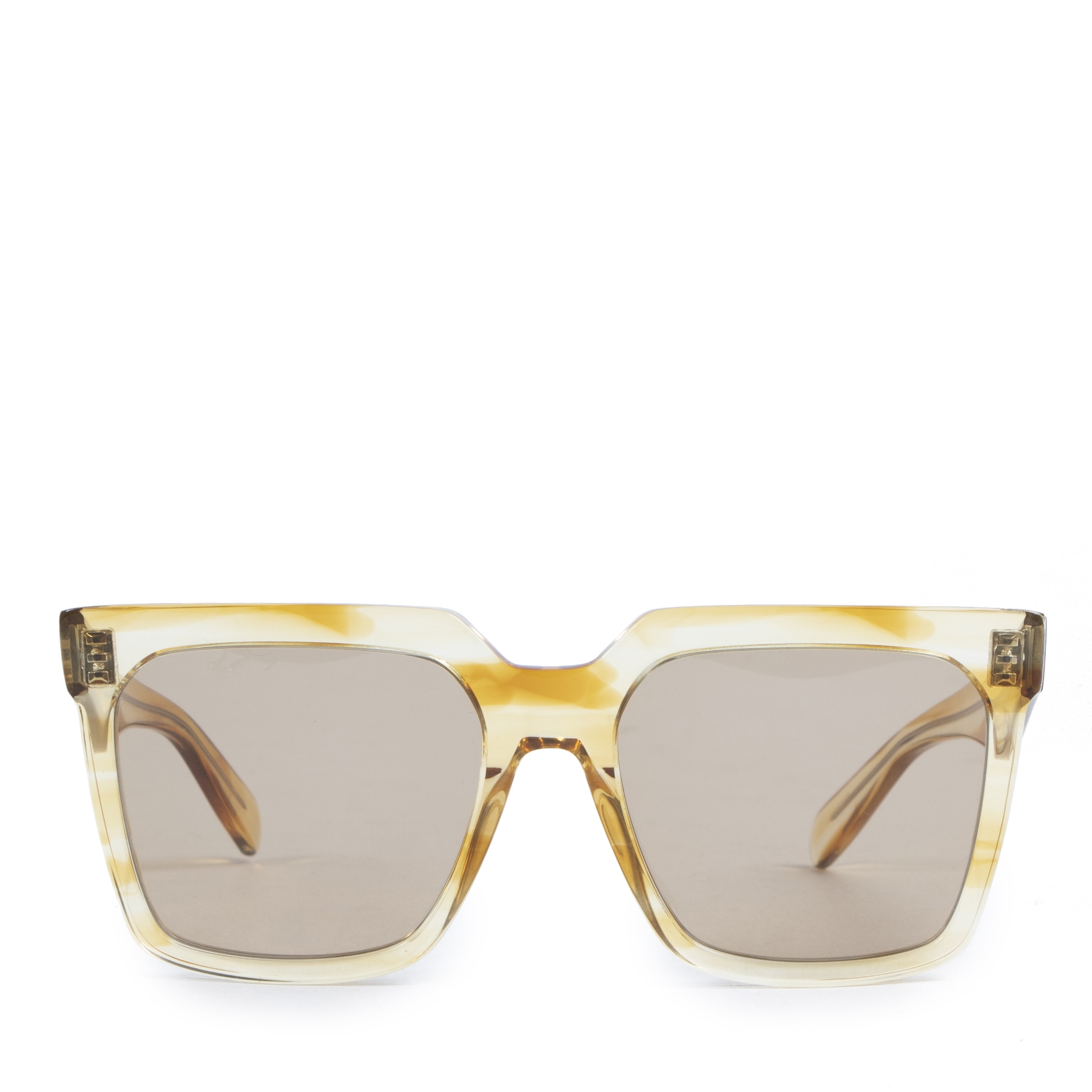 C line Yellow Havana Striped Oversized 0055 Sunglasses Labellov