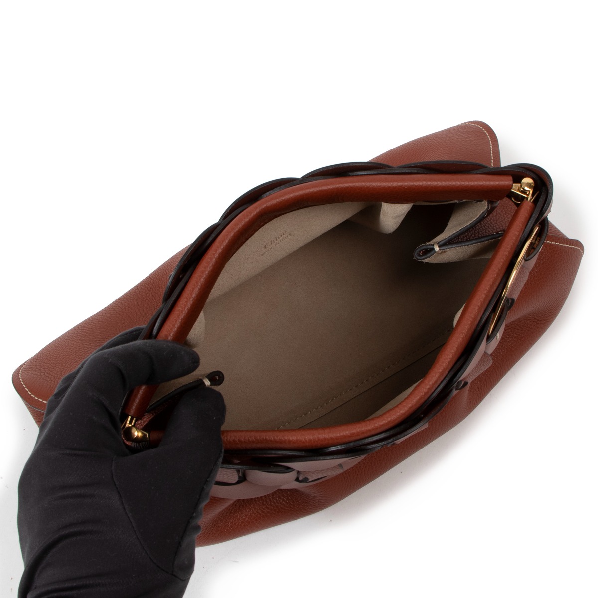 Chloé Darryl Sepia Brown Clutch ○ Labellov ○ Buy and Sell
