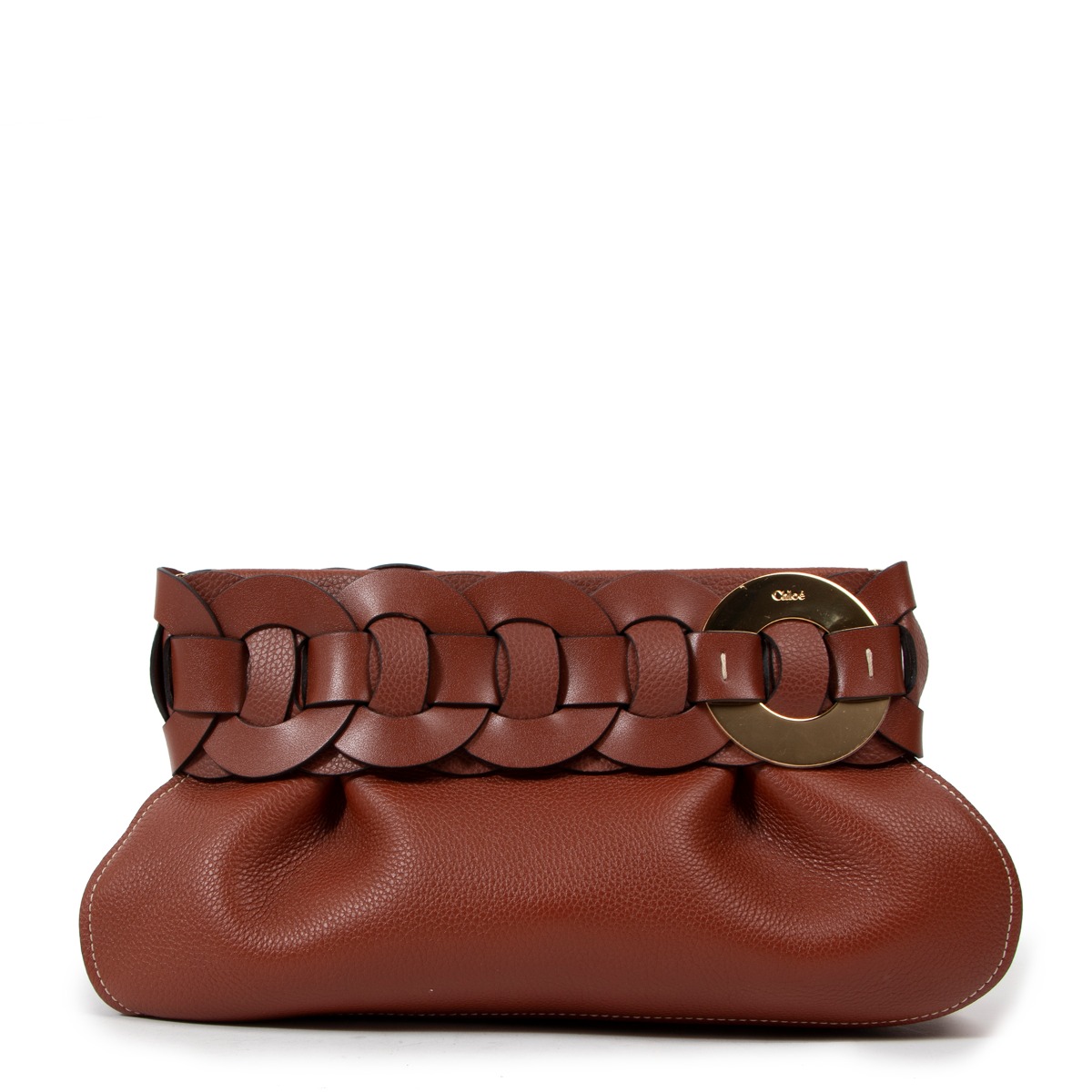 Chloé Darryl Sepia Brown Clutch ○ Labellov ○ Buy and Sell