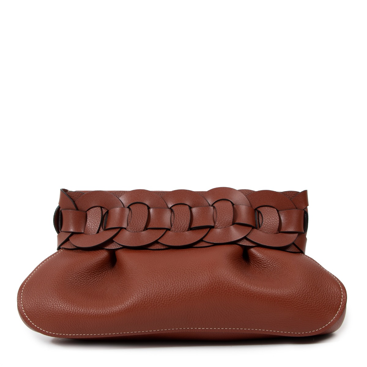 Chloé Darryl Sepia Brown Clutch ○ Labellov ○ Buy and Sell Authentic Luxury