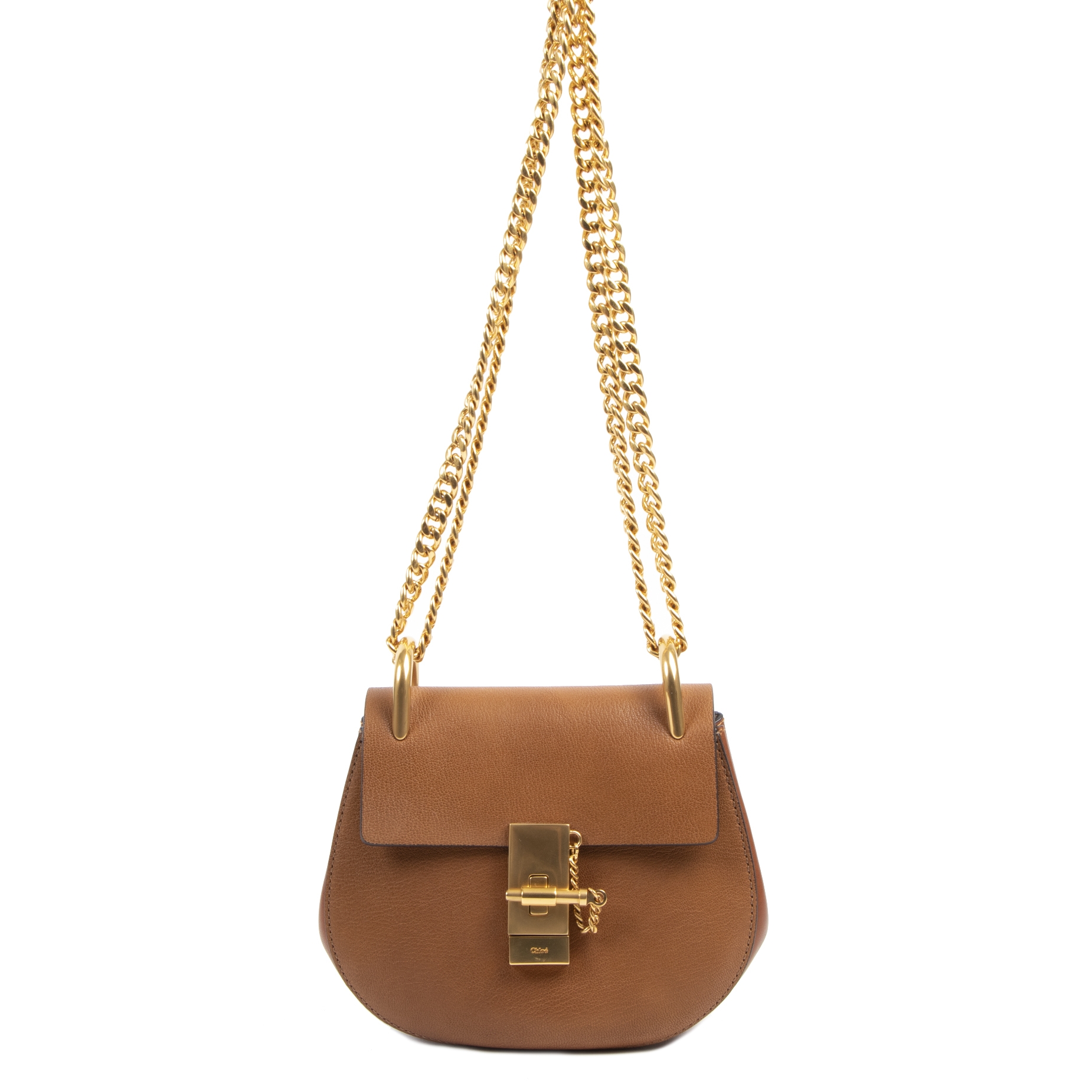 Chloe Brown Small Drew Bag GHW Labellov Buy and Sell Authentic Luxury