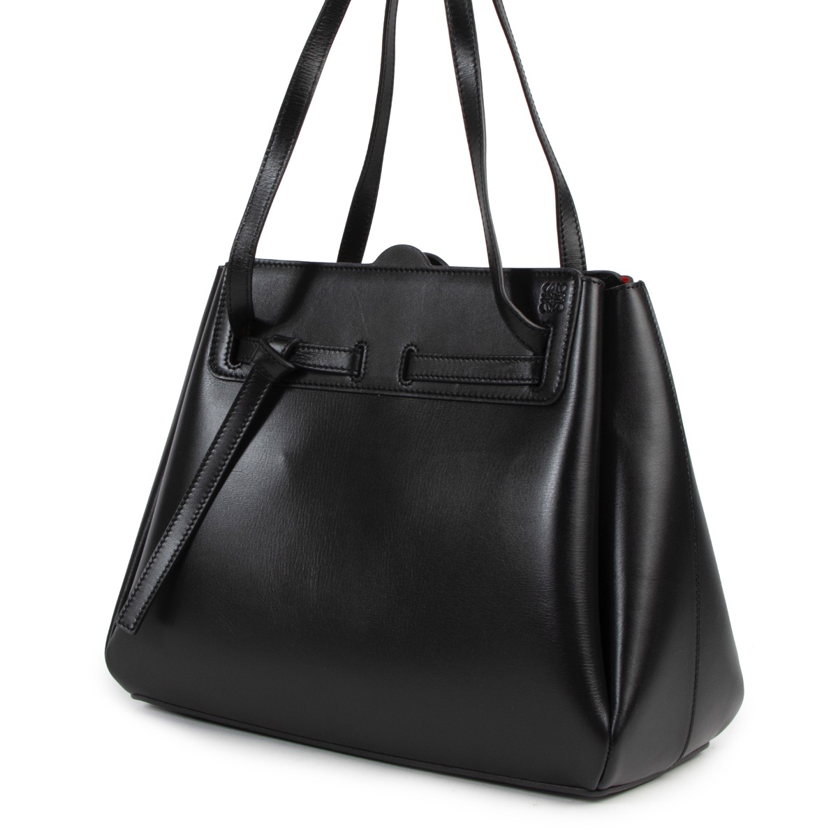 Loewe Black Boxcalf Lazo Tote ○ Labellov ○ Buy and Sell