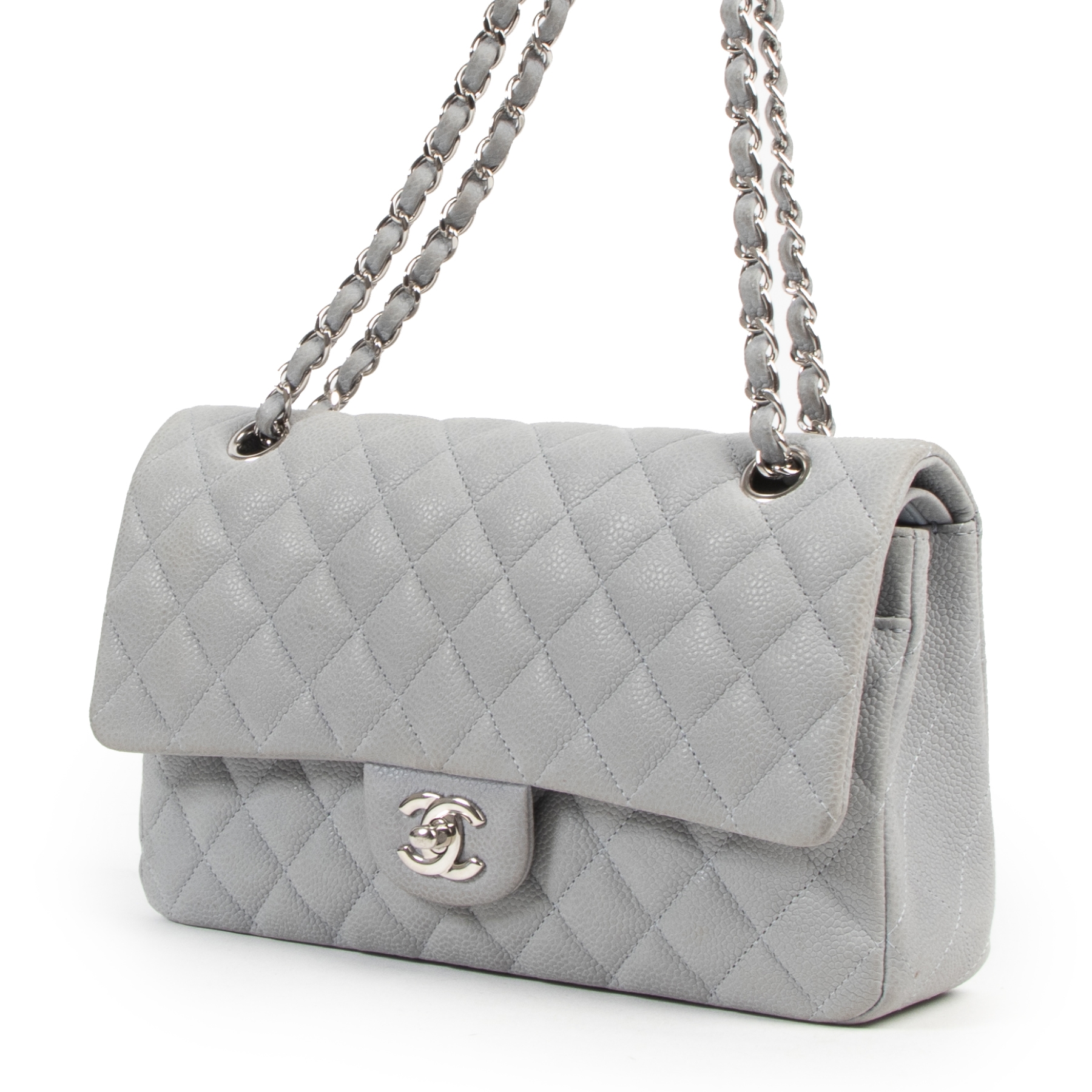 Grey shop chanel flap