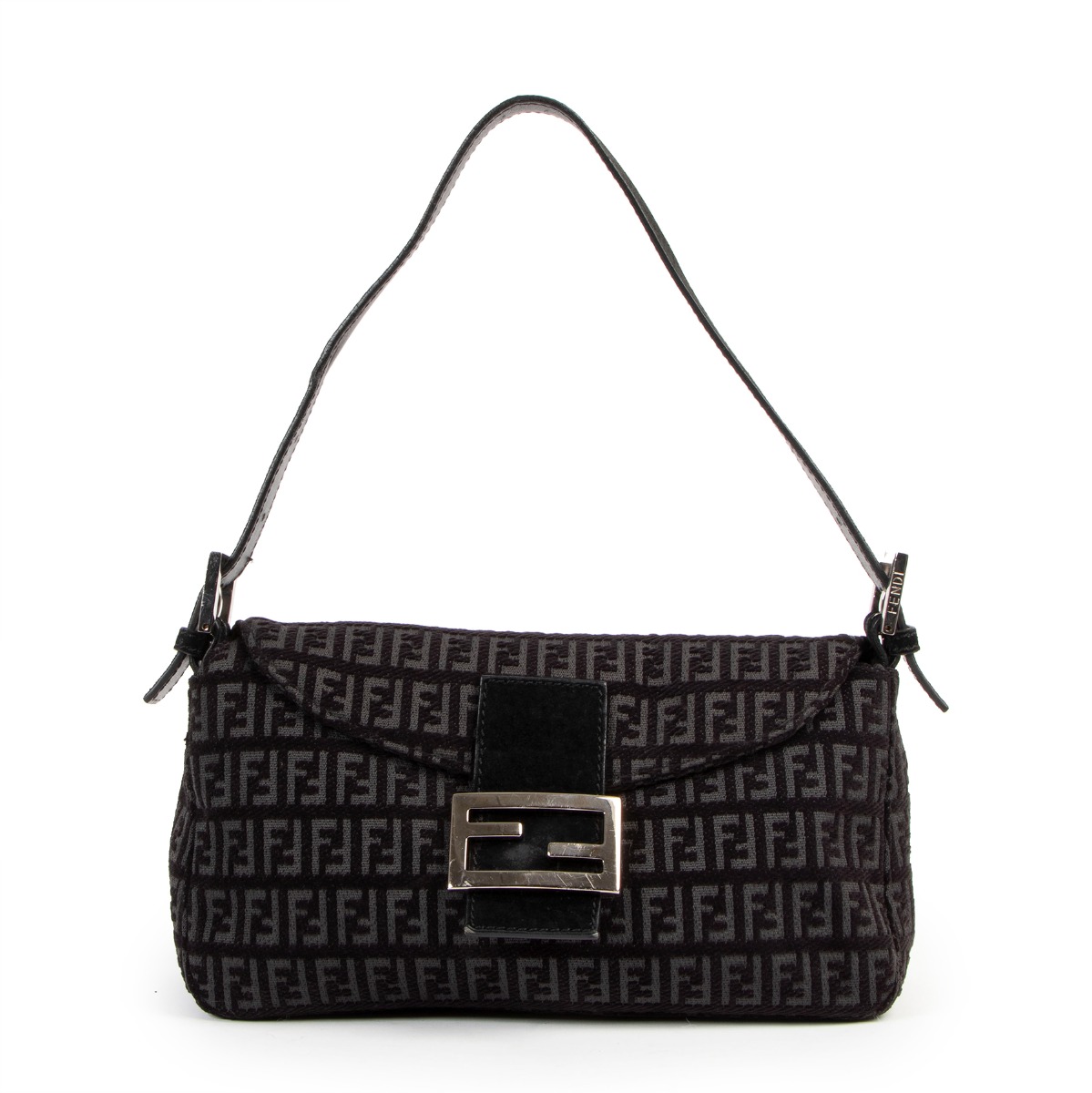【関税＆送料込み】Fendi Nvo - Baguette Bag Baguette Chain Midi Leather Black | Fendi