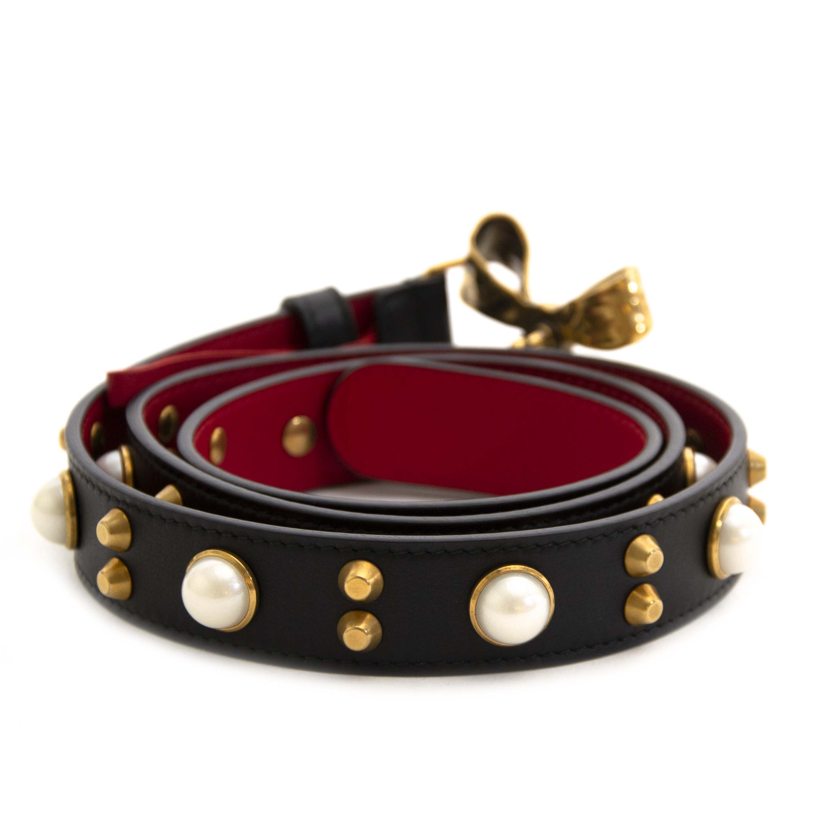 Gucci Studded Leather Pearl Belt - 85 ○ Labellov ○ Buy and