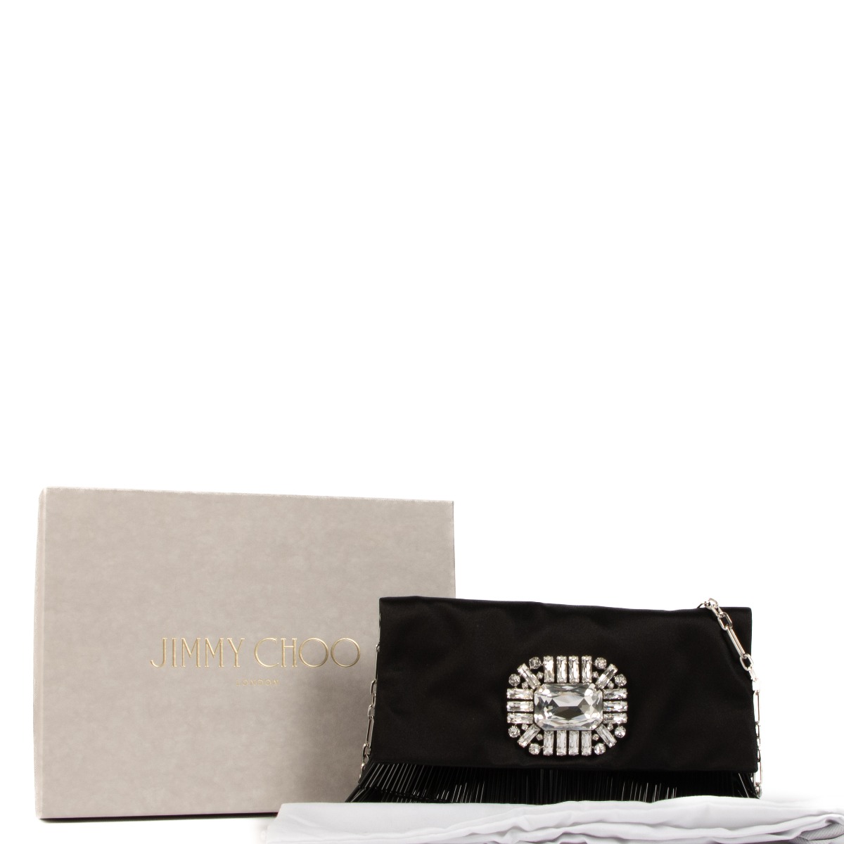 Jimmy choo best sale titania satin clutch