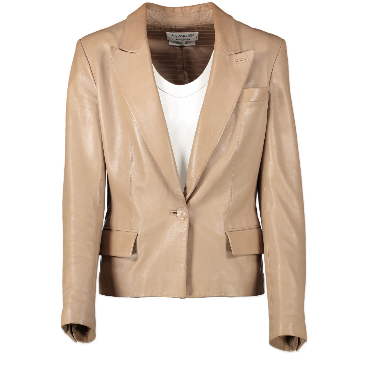 Saint laurent leather jacket womens store