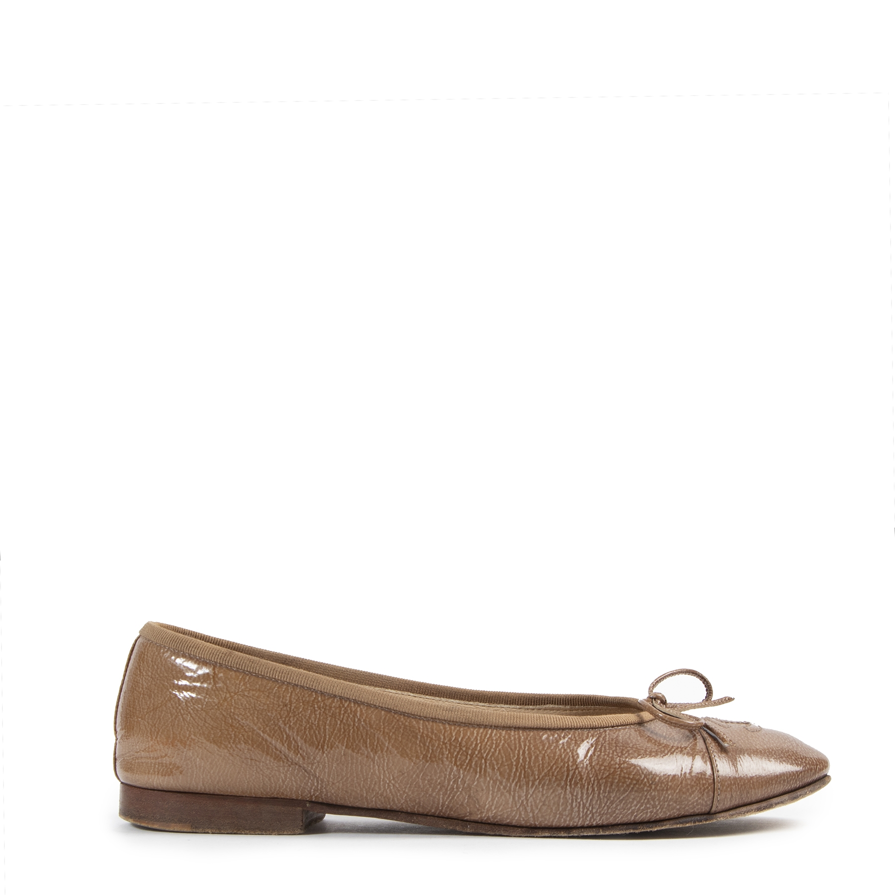 Tan patent discount leather flats
