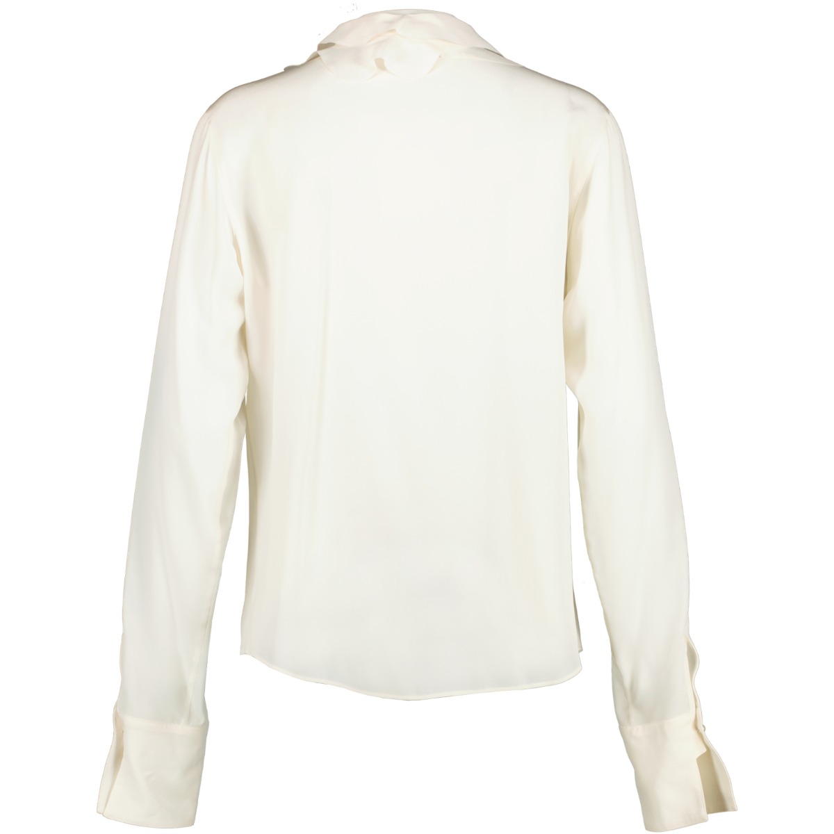 Chanel White Ruffle Silk Blouse Labellov Buy and Sell Authentic Luxury