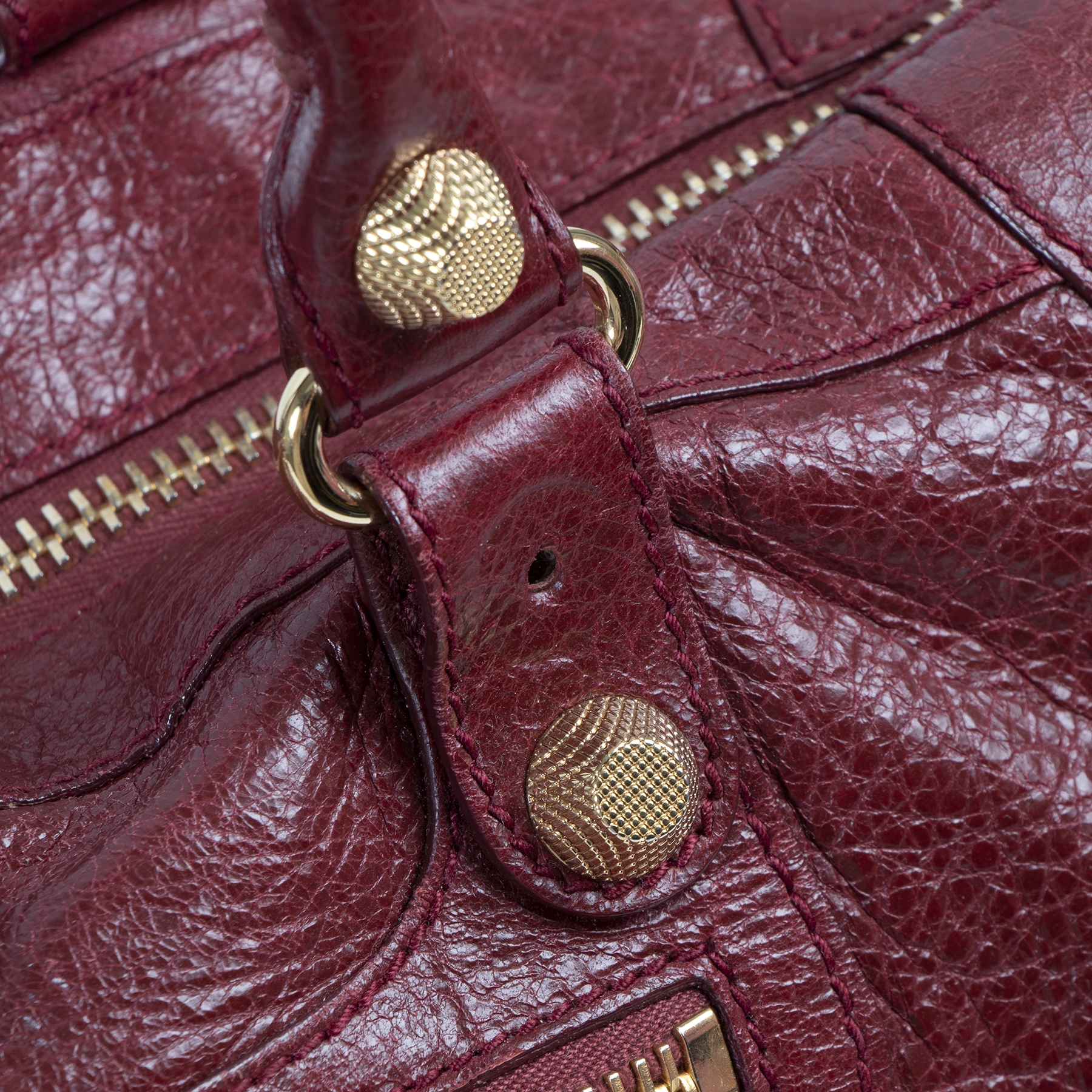 Balenciaga Bordeaux Giant City Bag ○ Labellov ○ Buy and