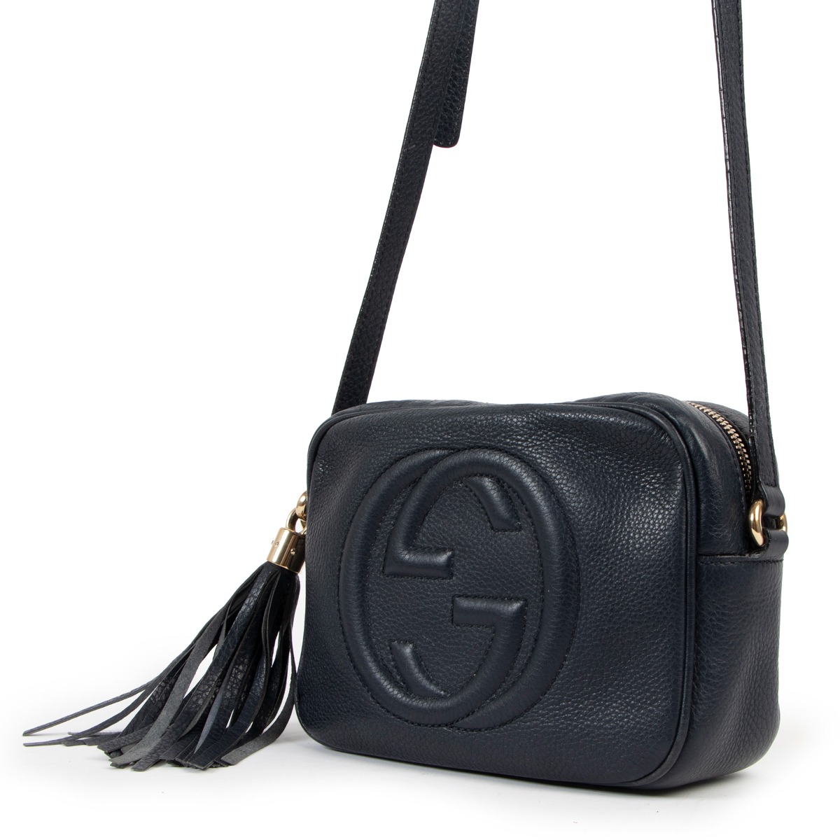 Navy gucci soho disco bag online