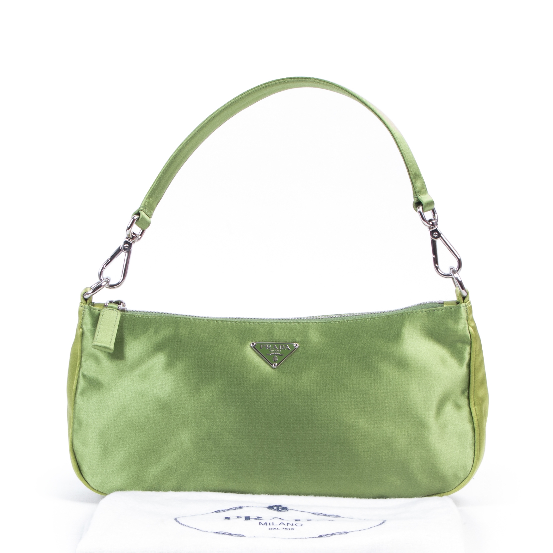 Prada Green Silk Mini Shoulder Bag ○ Labellov ○ Buy and Sell Authentic  Luxury