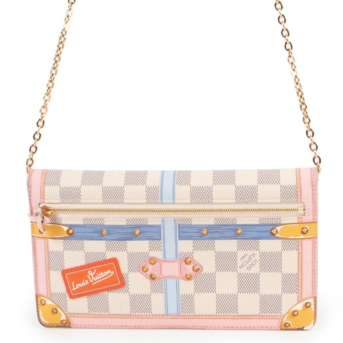 Louis Vuitton Summer Trunks Pochette Damier Azur Bag
