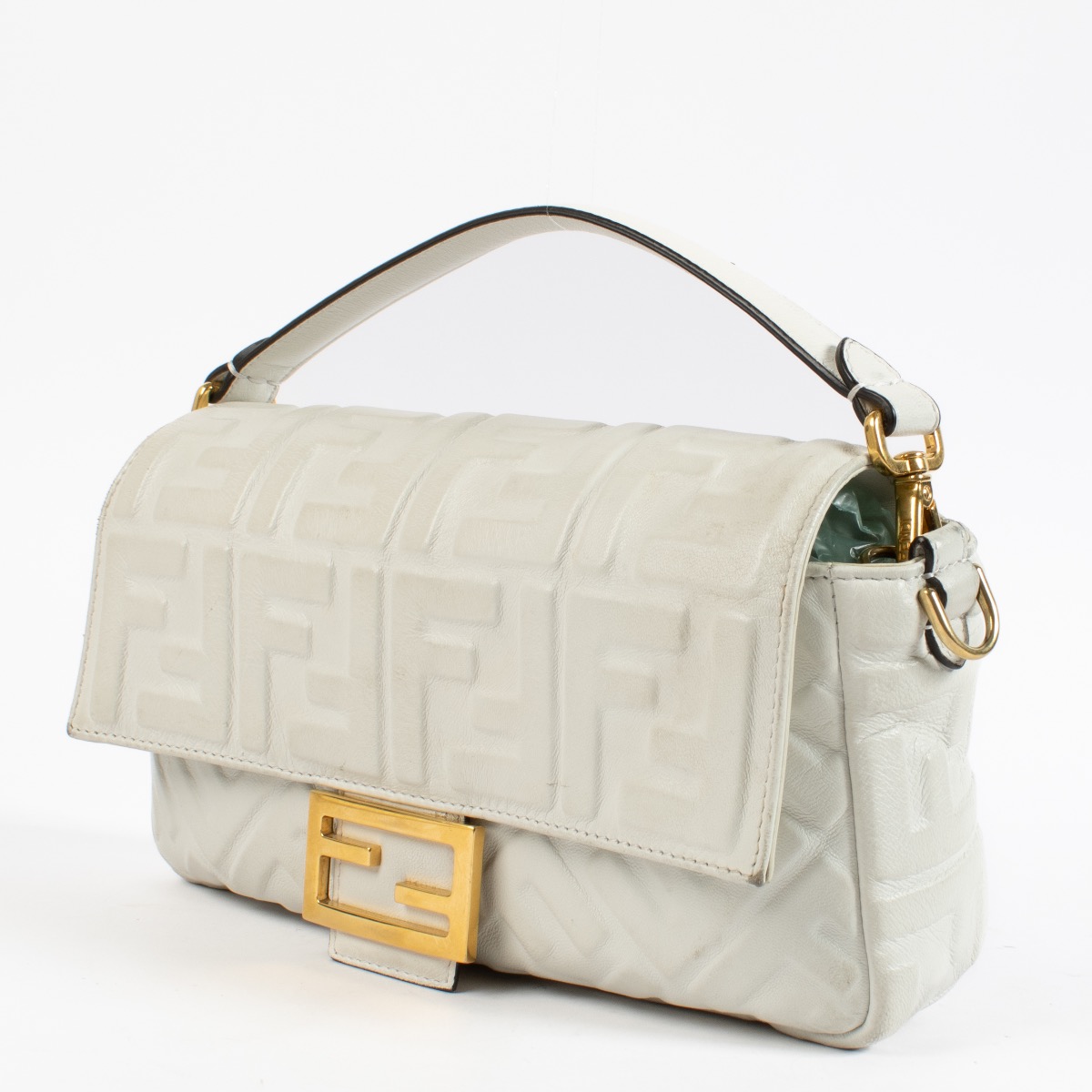 【レア】Fendi THE BAGUETTE ホワイトショルダーバッグ Baguette® Leather White | Fendi