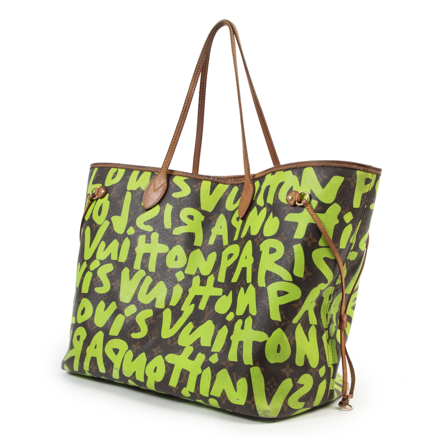 Louis Vuitton, Bags, Louis Vuitton X Stephen Sprouse Graffiti Neverfull  Gm Neon Green Tote Bag Rare