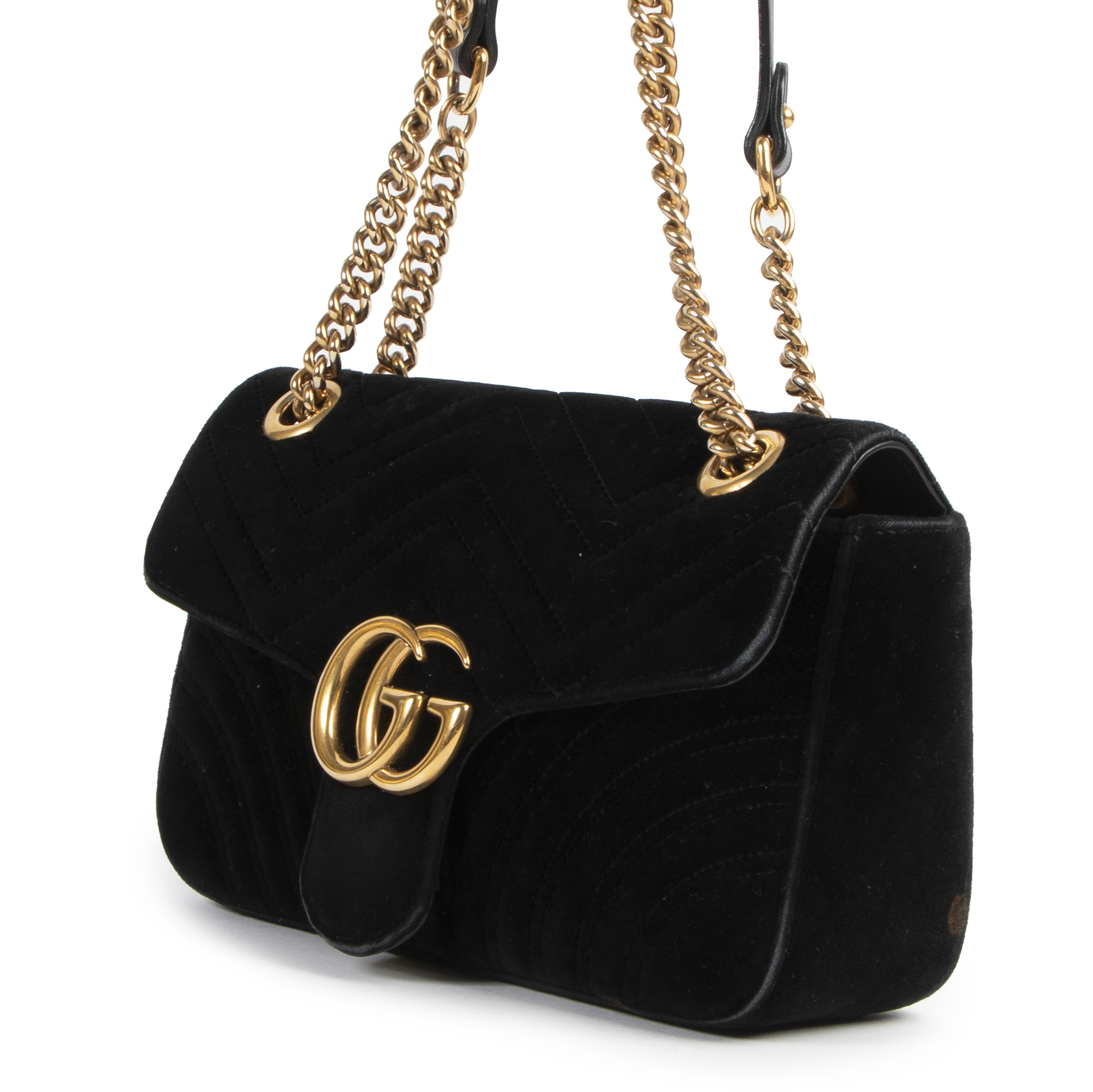 Gucci black velvet bag discount
