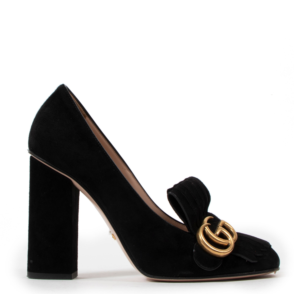 Gucci black suede pumps new arrivals