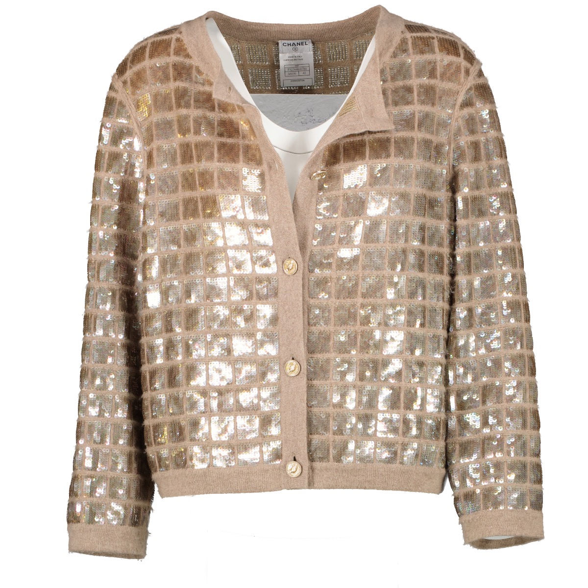 Anine bing mohair wool sweater cardigan beige oatmeal size L