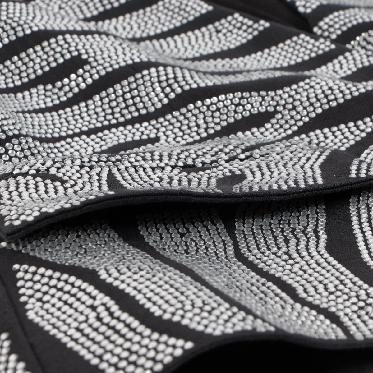 Balmain Black Crystal Embellished Zebra Jacket ○ Labellov