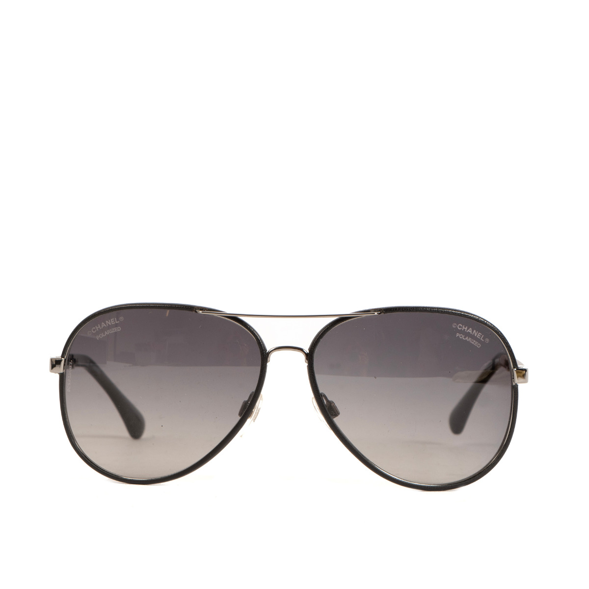 Chanel black new arrivals aviator sunglasses